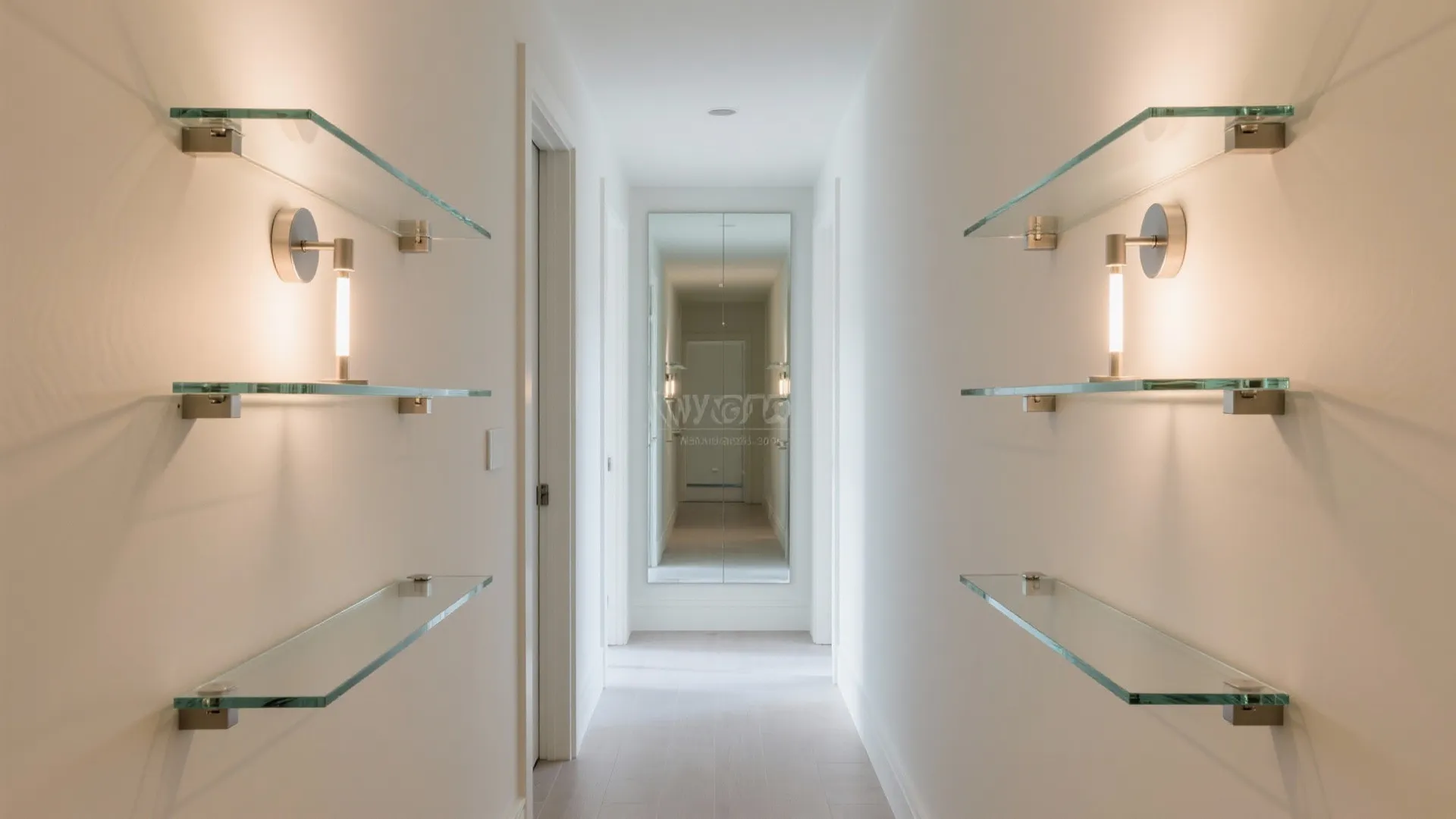 Glass‑Backed or Mirrored Shelves for Hidden Depth