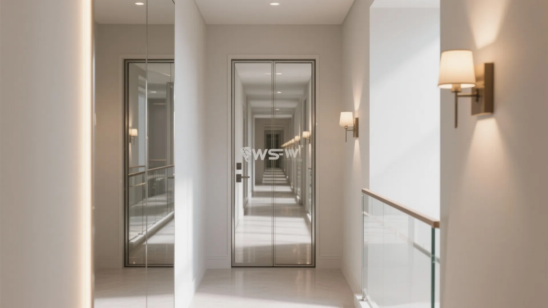 3) Mirrors + Glass to Double Visual Width