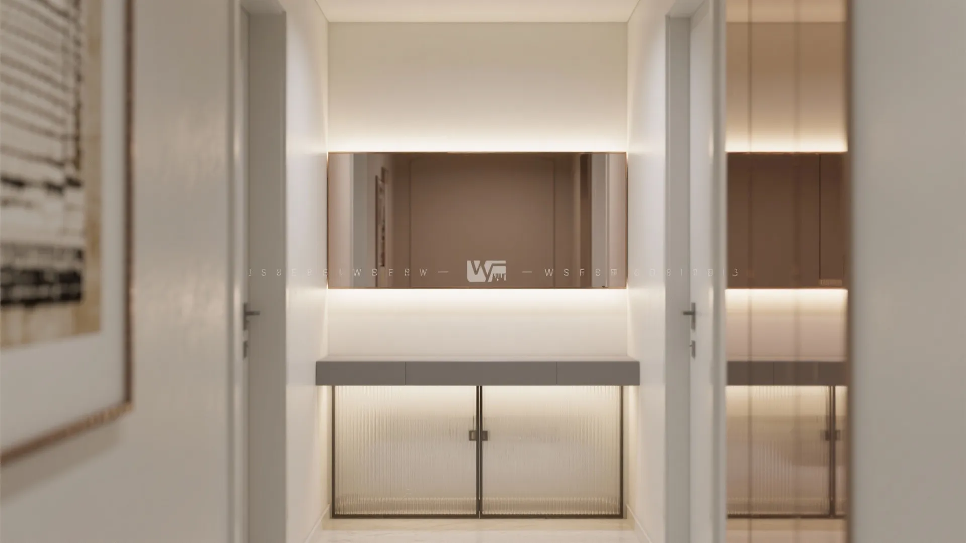 2) Glass and Mirror Accents to Boost Light