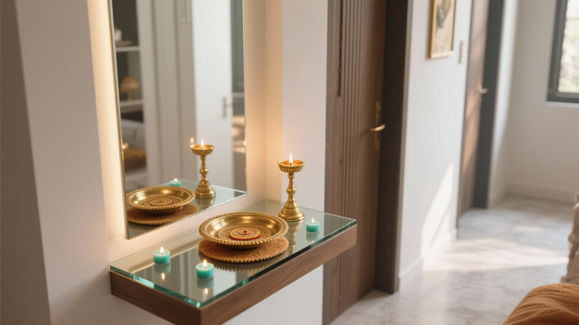 Mirror-Glass Base for Airy Glow