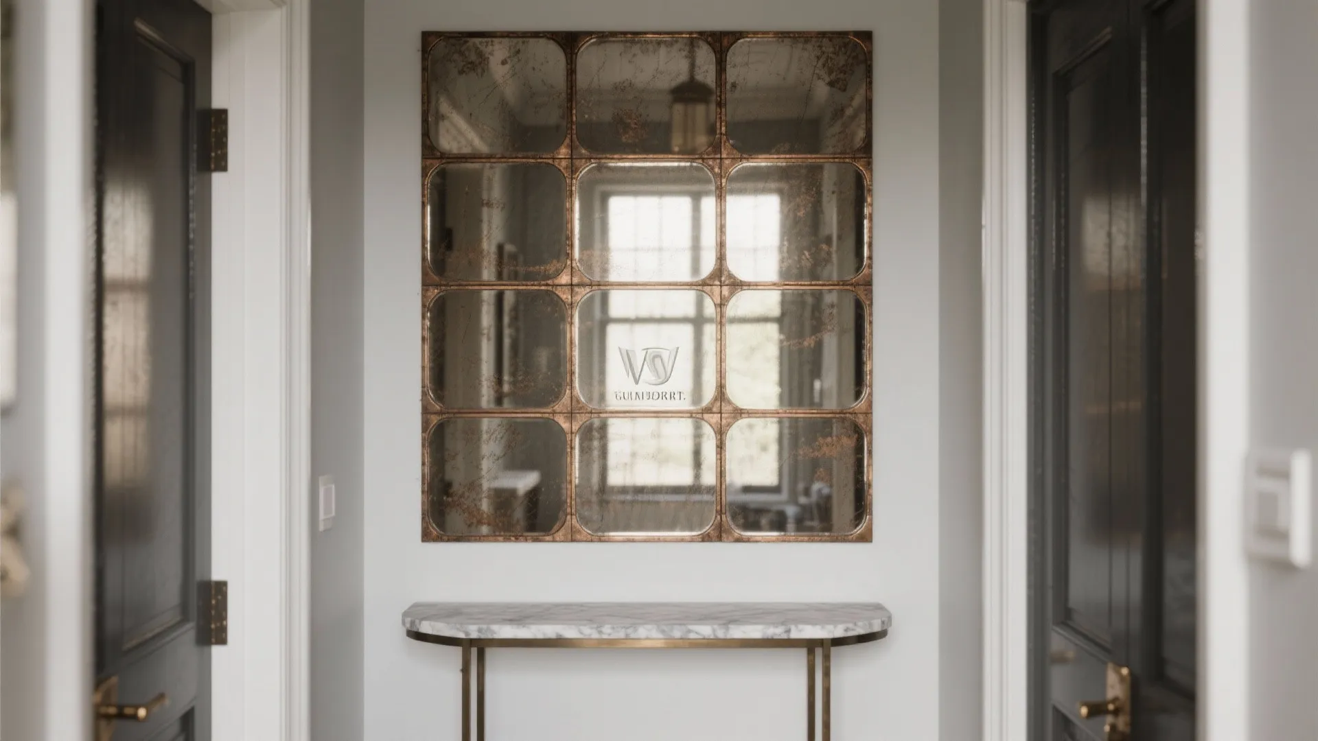 Mirrors, Glass, and Metal Accents as Feature Walls