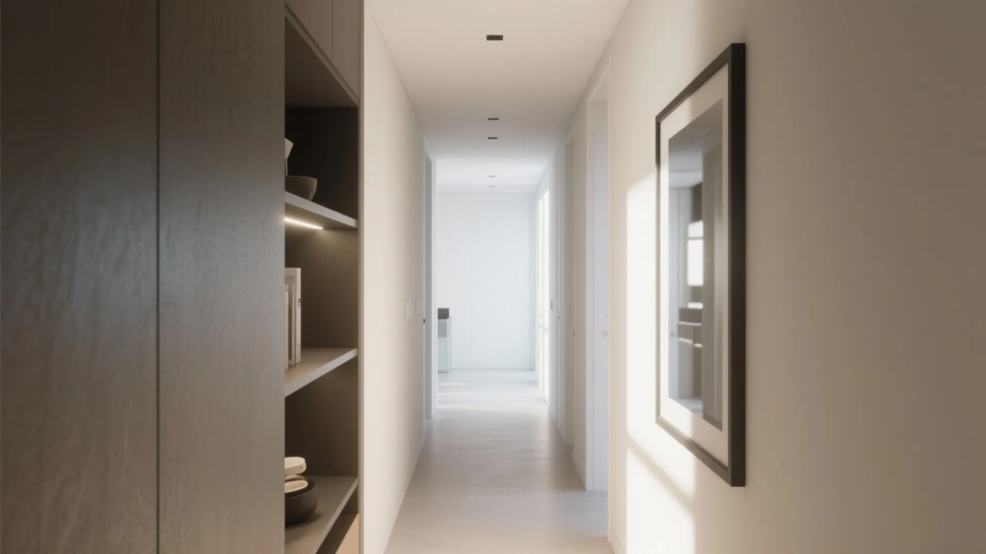 Mirror placement for spacious effect