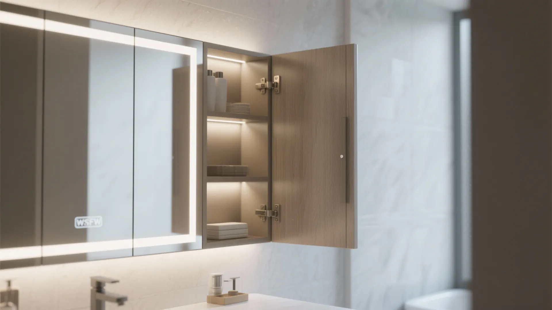 Smart Storage Behind Mirrors