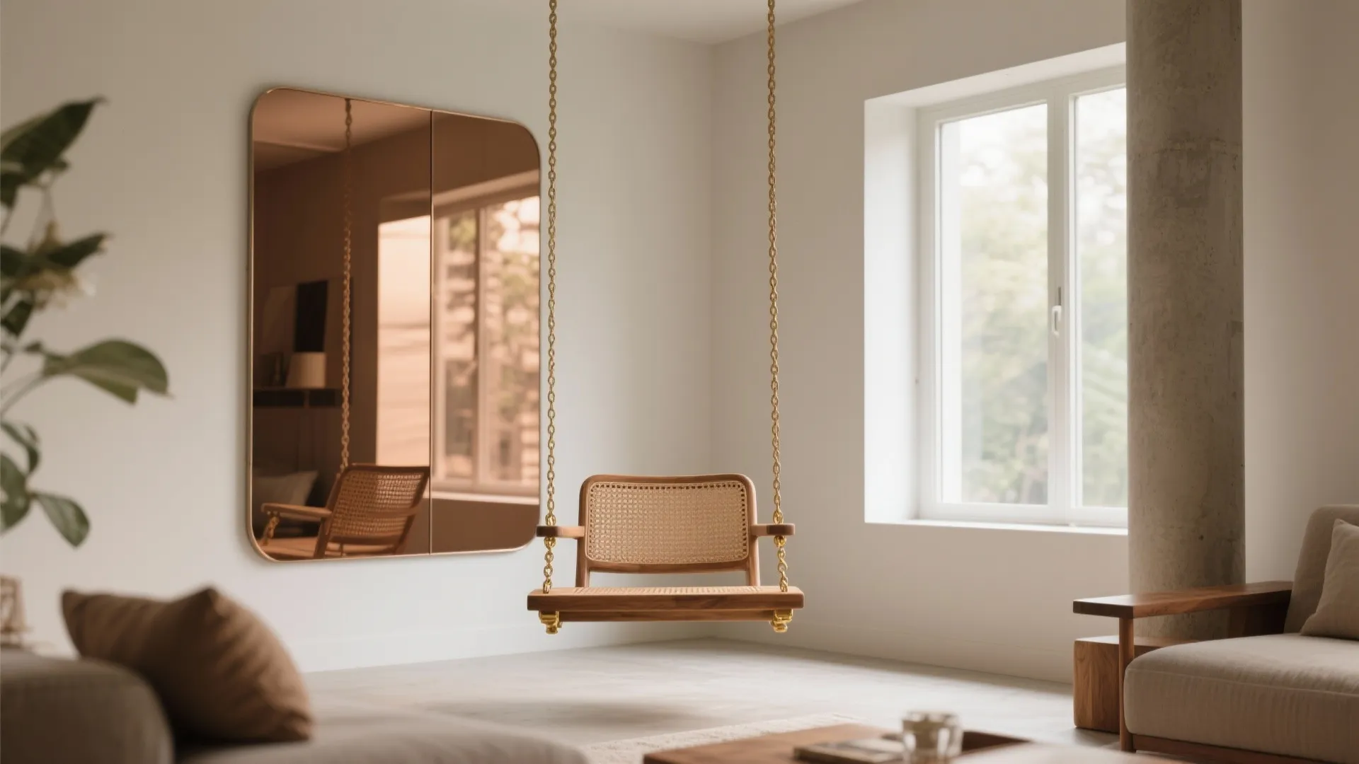 Transparent backdrop to make it feel lighter