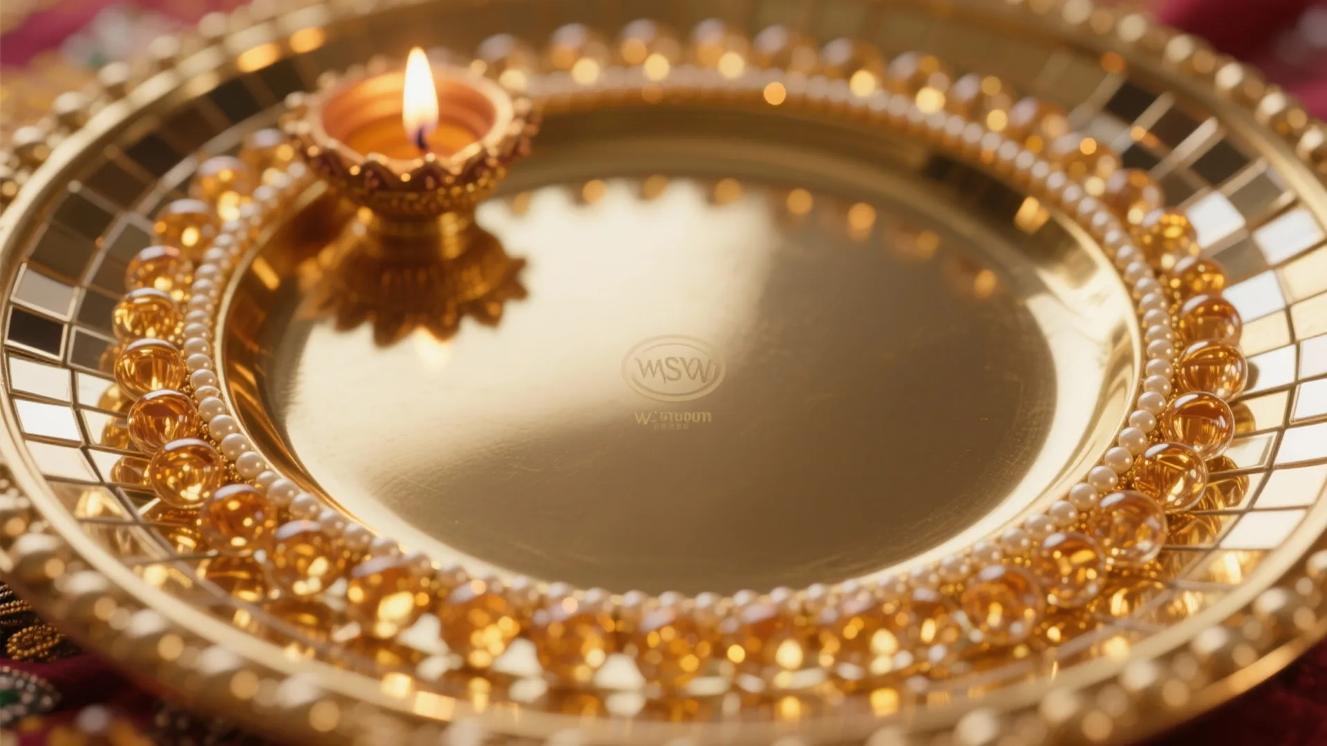 Mirror Kundan and Glass Beads for Sparkle