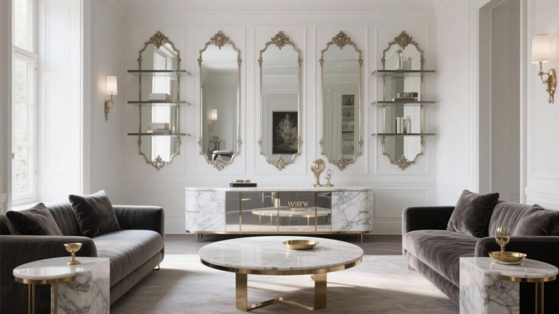 Mirror, Lacquer, and Light: Luminous Depth Without Clutter