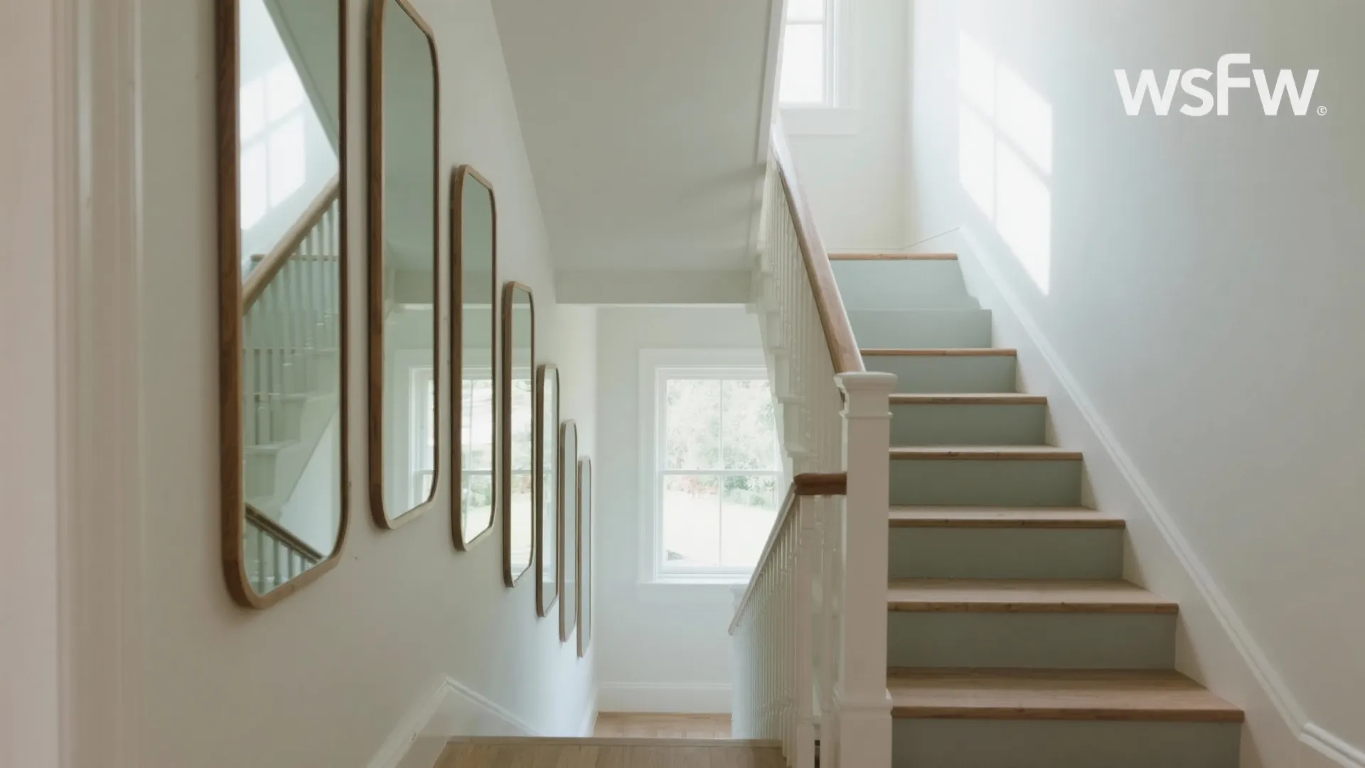 Mirror Magic and Subtle Glazing to Expand the Landing