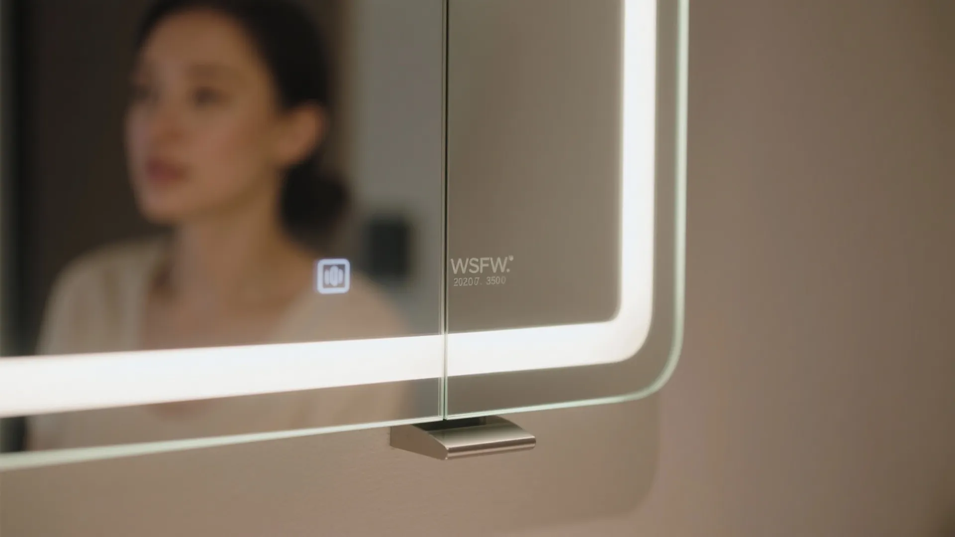 Backlit Mirror Cabinet With Slim Vanity