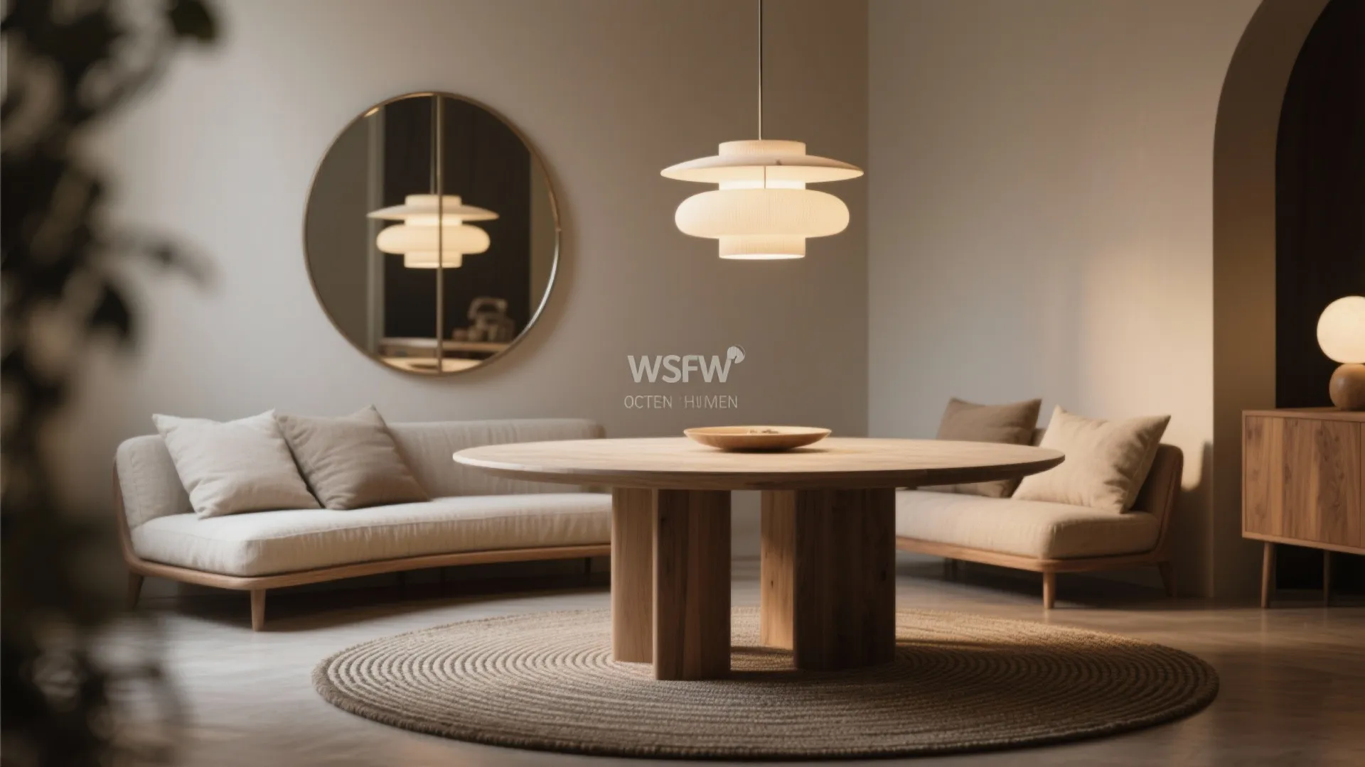 4. Mirror, light, and rug tricks to amplify a small round table