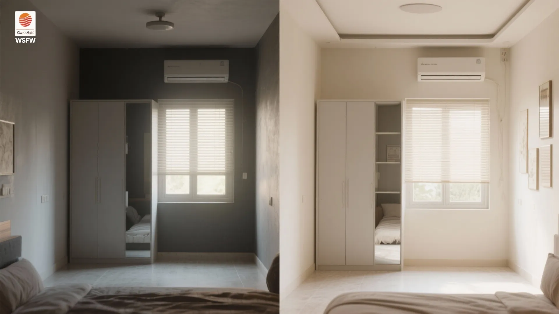 Light-Toned Palette and Mirrors to Open the Space