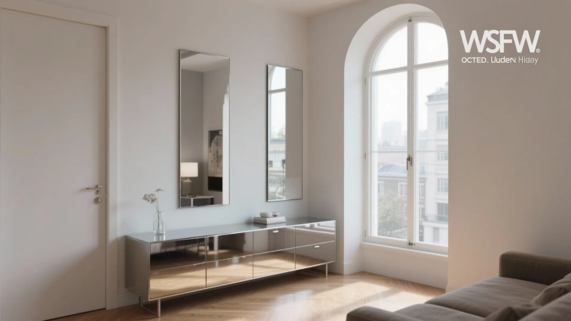 2. Mirrors and reflective accents