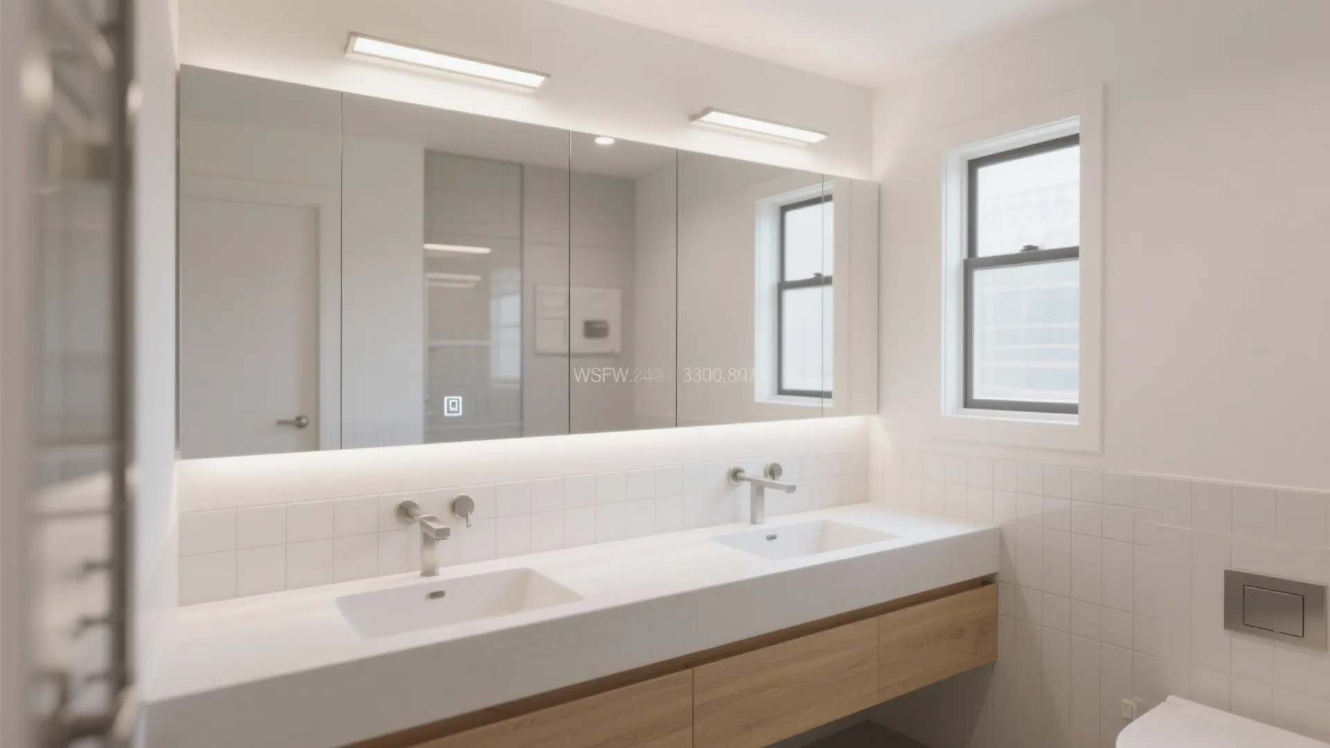 Light, color, and mirrors that visually double the room