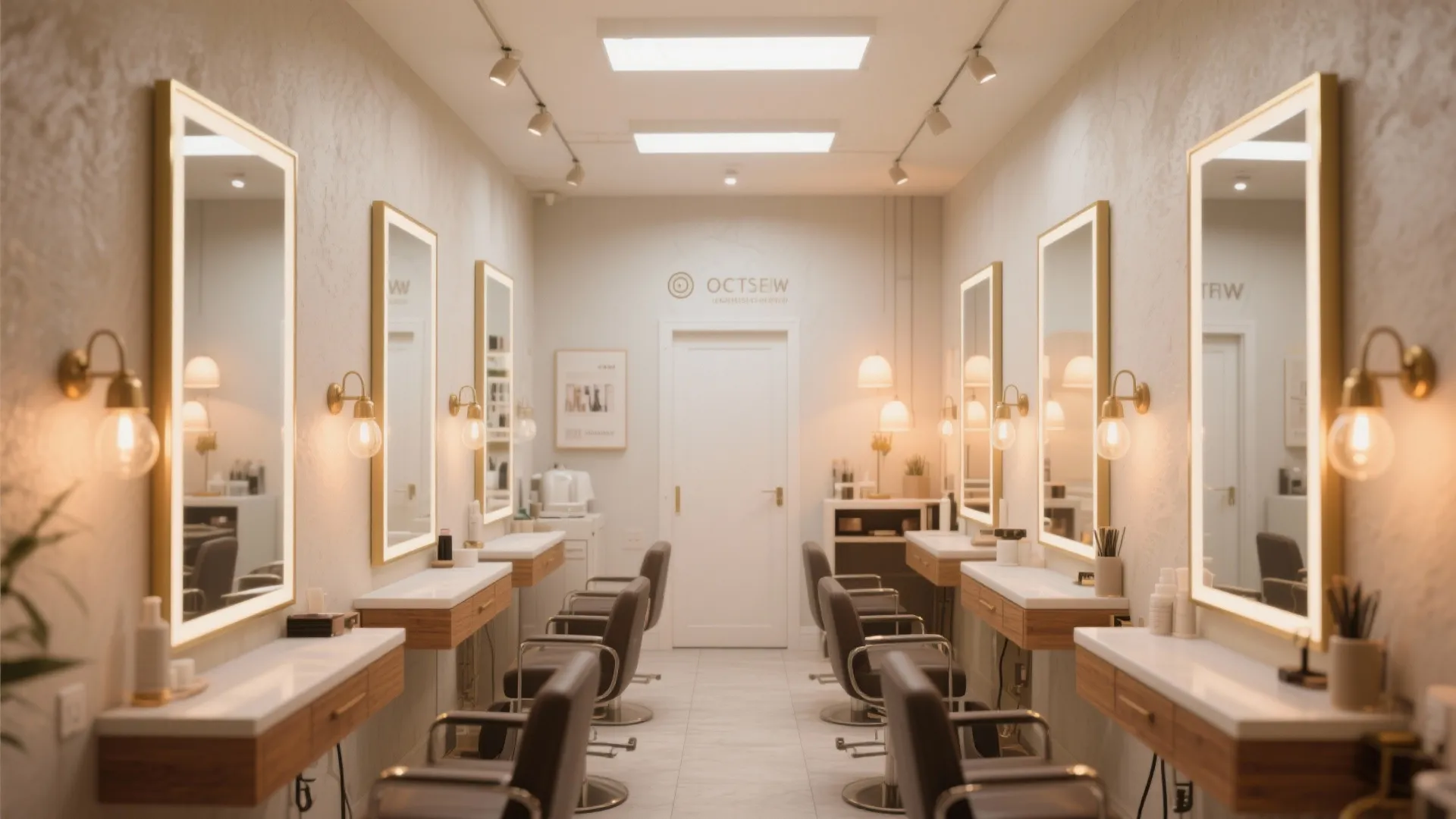 3. Mirror placement and layered lighting to expand the feel