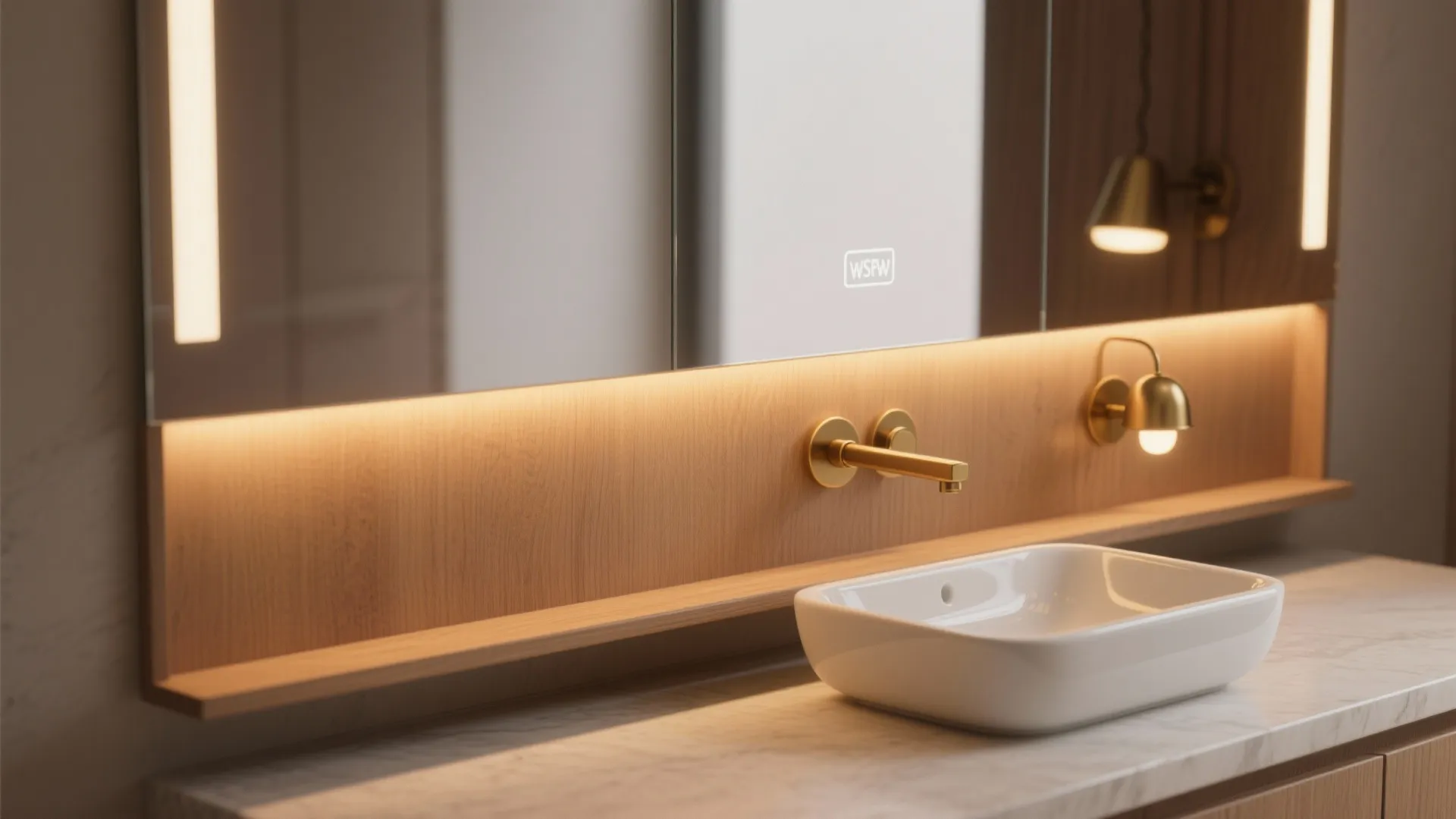 1. Mirror and Lighting Tricks to Double the Perceived Space