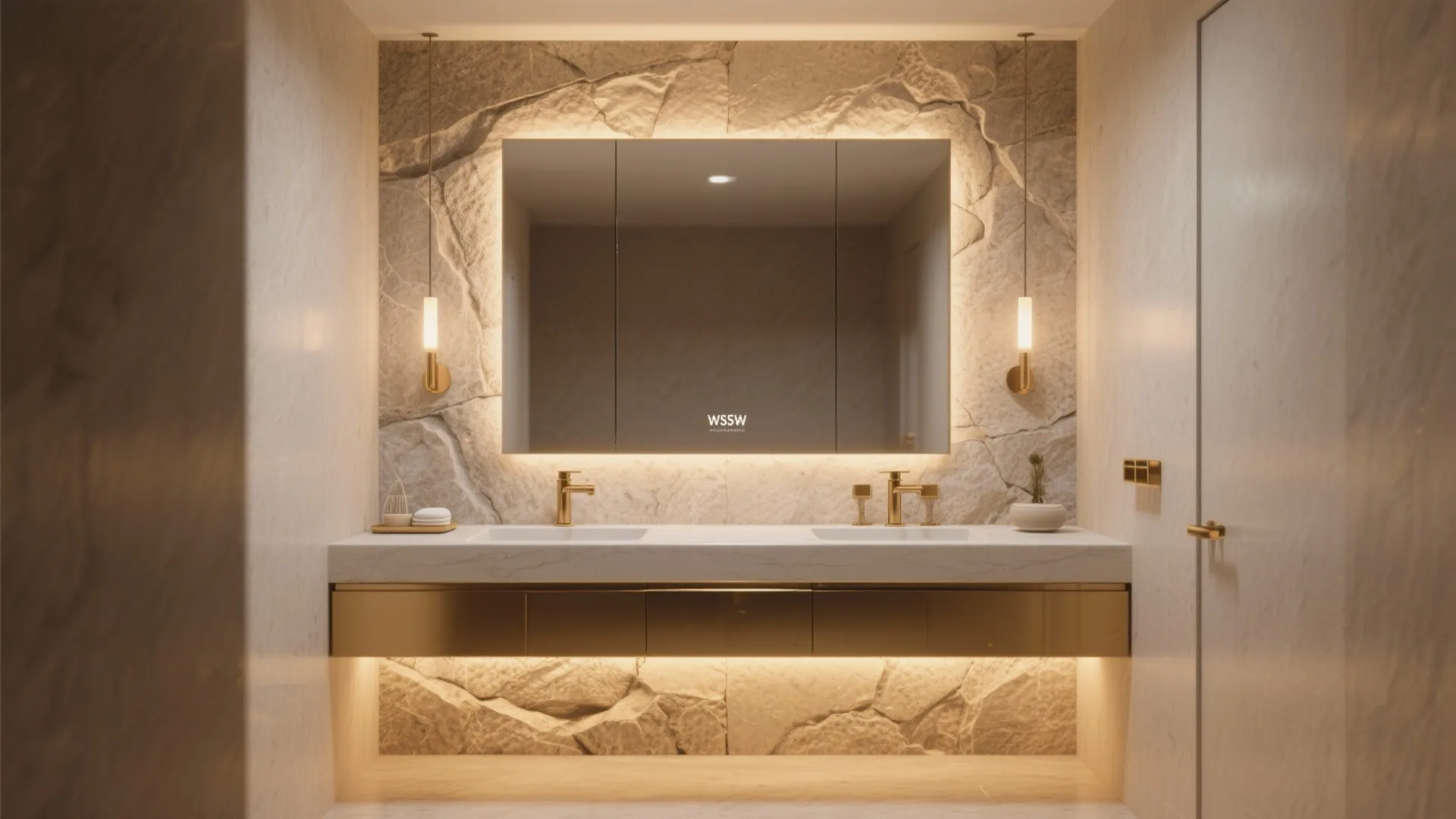 5) Lighting + Mirror Integration Around the Sink