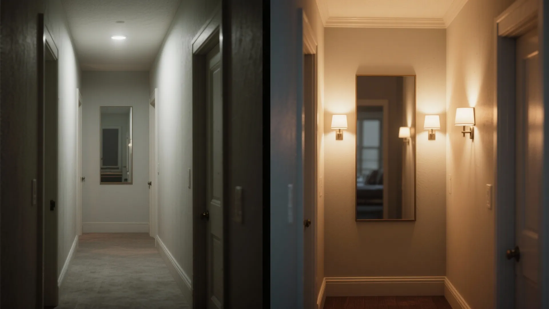 2) Light and mirrors: bounce brightness, stretch the view