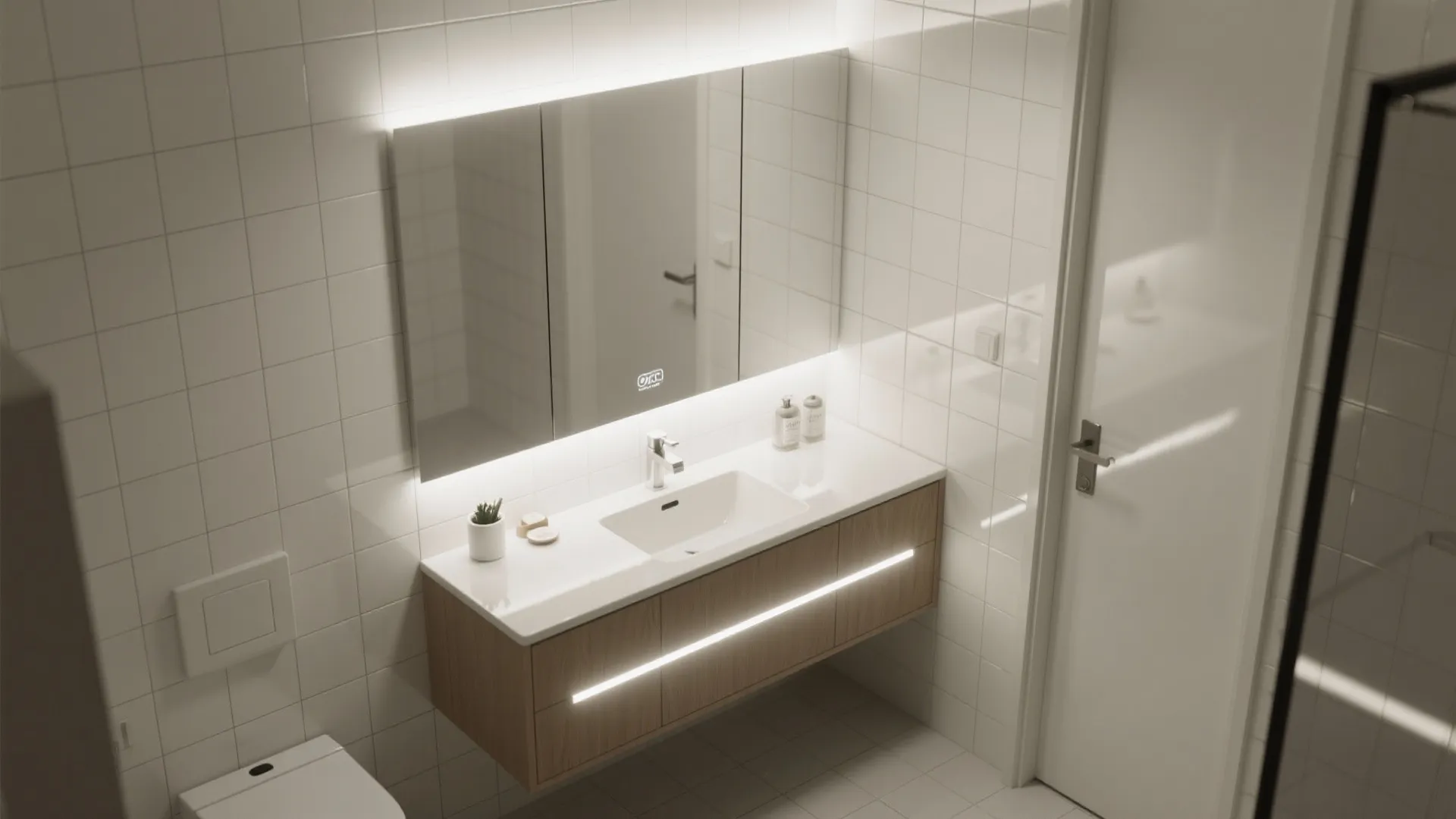 5. Use mirrors and integrated lighting strategically