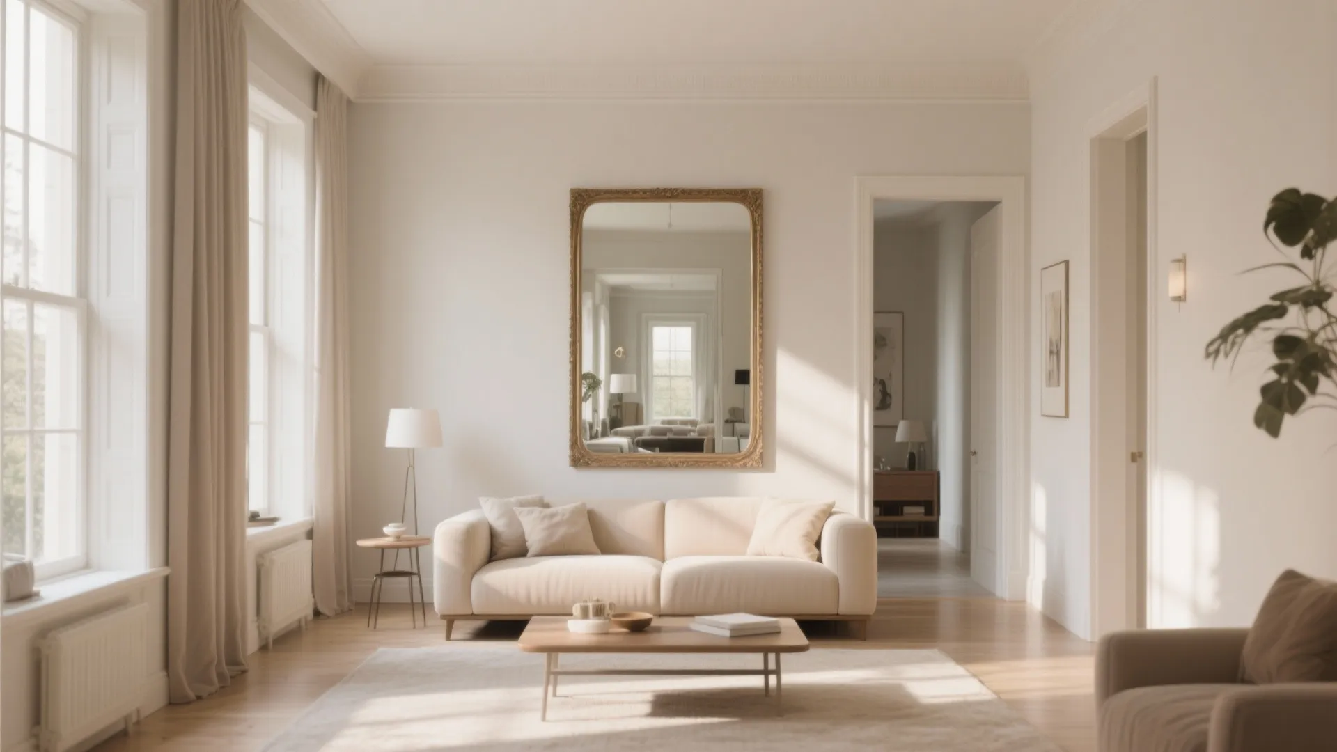 4. Mirrors to Double the Space