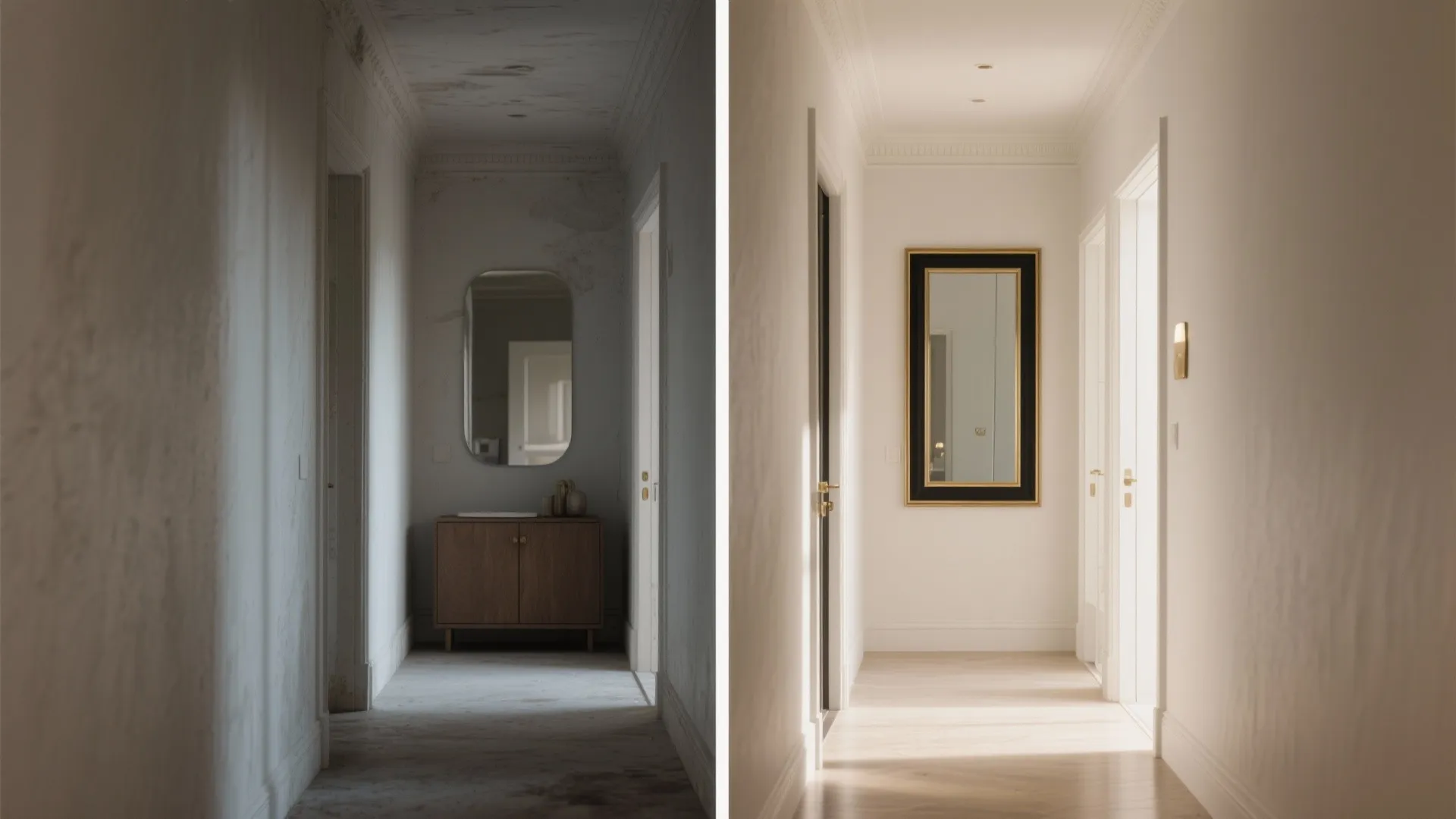 Mirror Walls and Light Paint to Expand Space