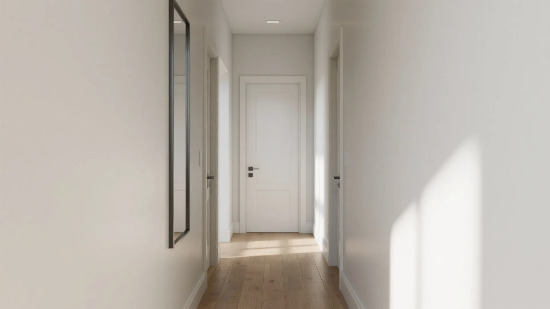 Mirror + High-LRV Palette: Brighter, Wider, Calmer