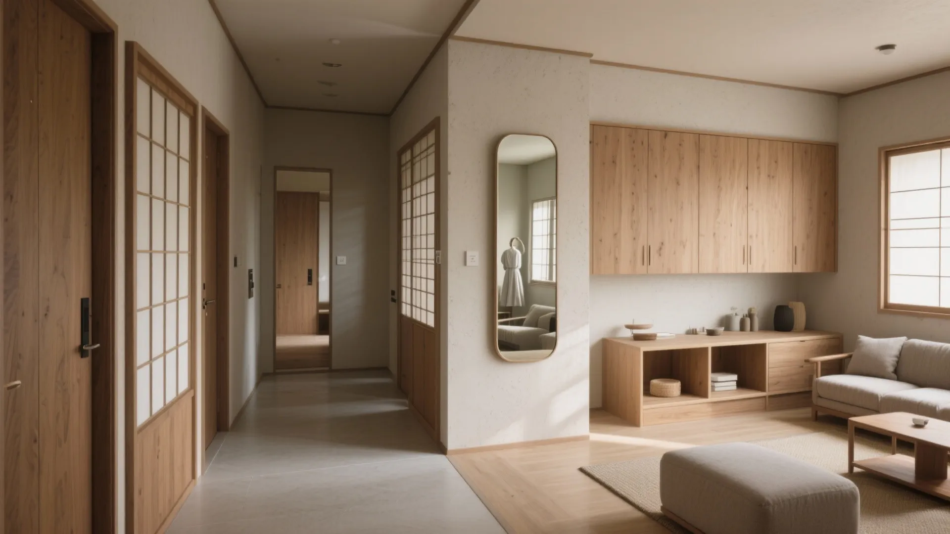 Tips 2: ミラーと素材のバランス（収納技巧と動線規画）