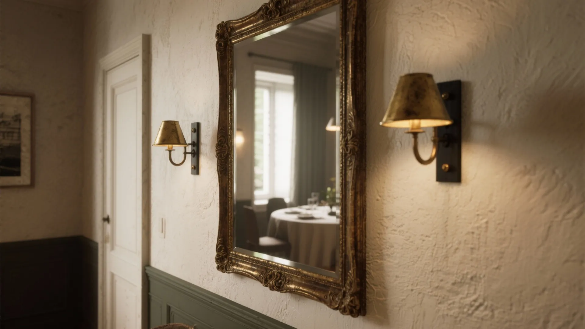 Statement mirrors and metal accents