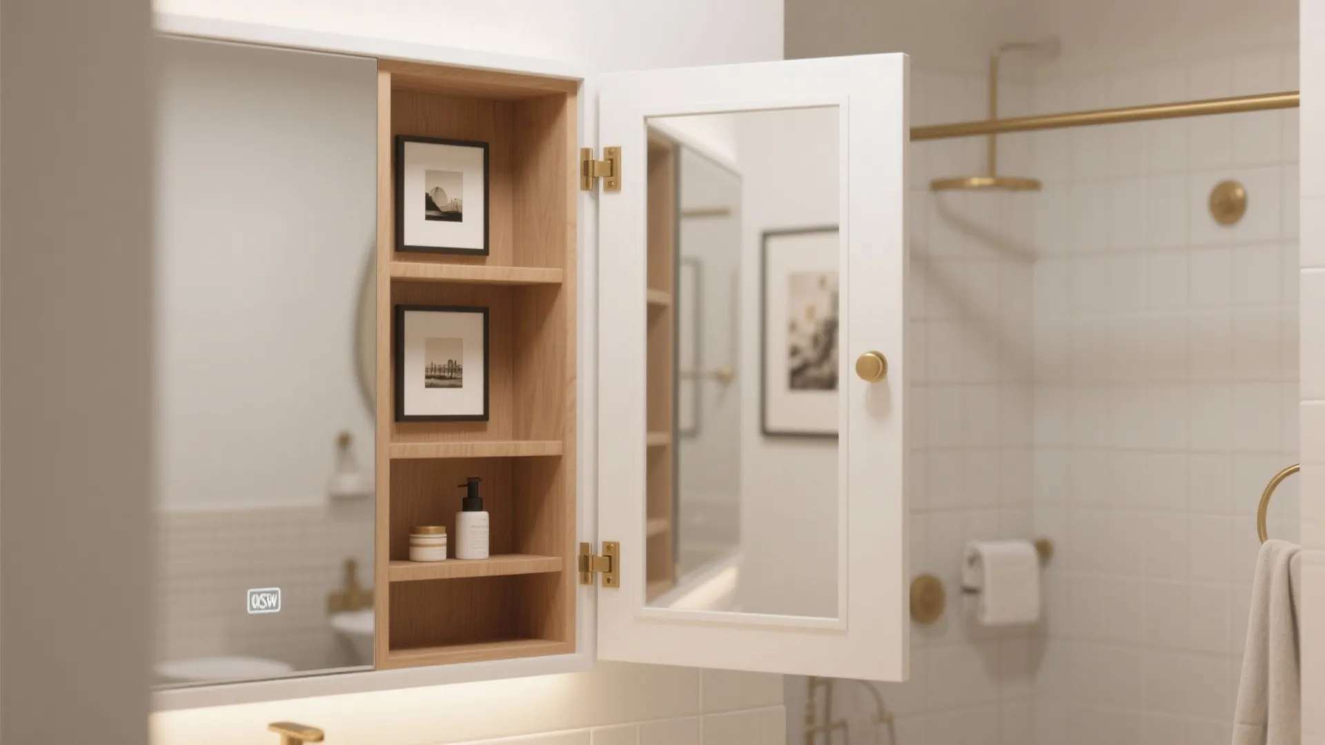 2. Mirror-fronted mini gallery