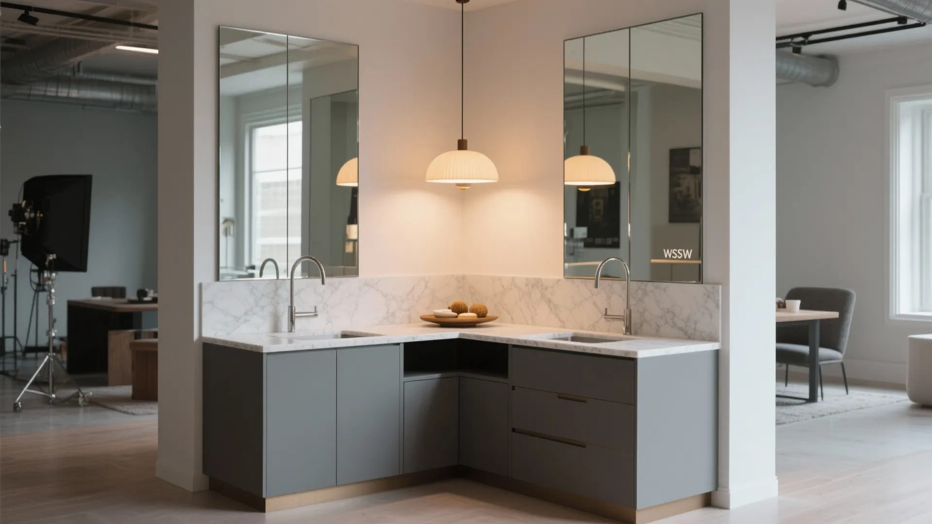 4. Mirror-backed Mini Island