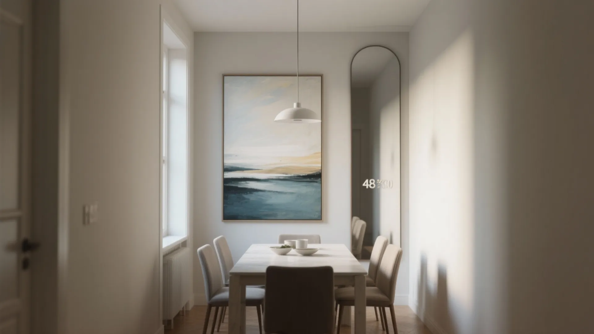 2. Pair with a slim mirror to double the impact