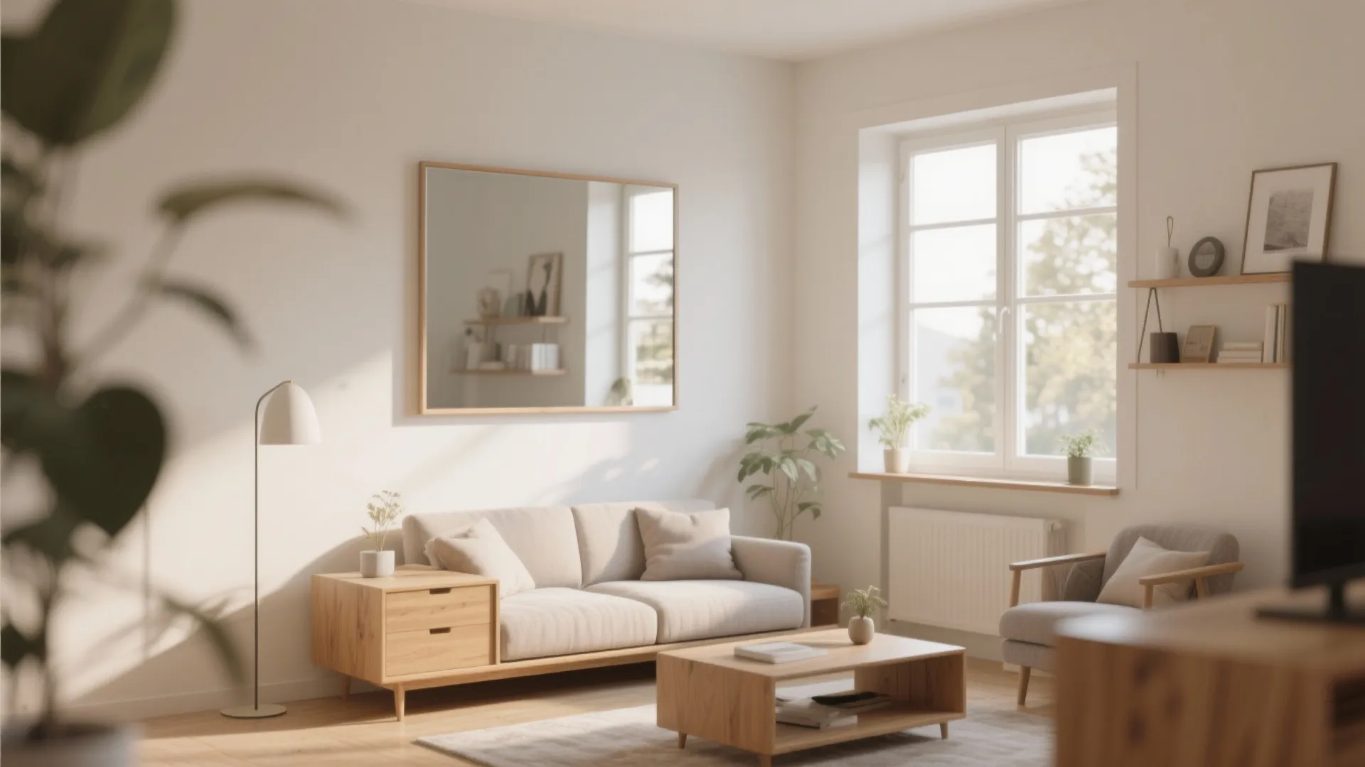 7. Mirror Opposite the Window