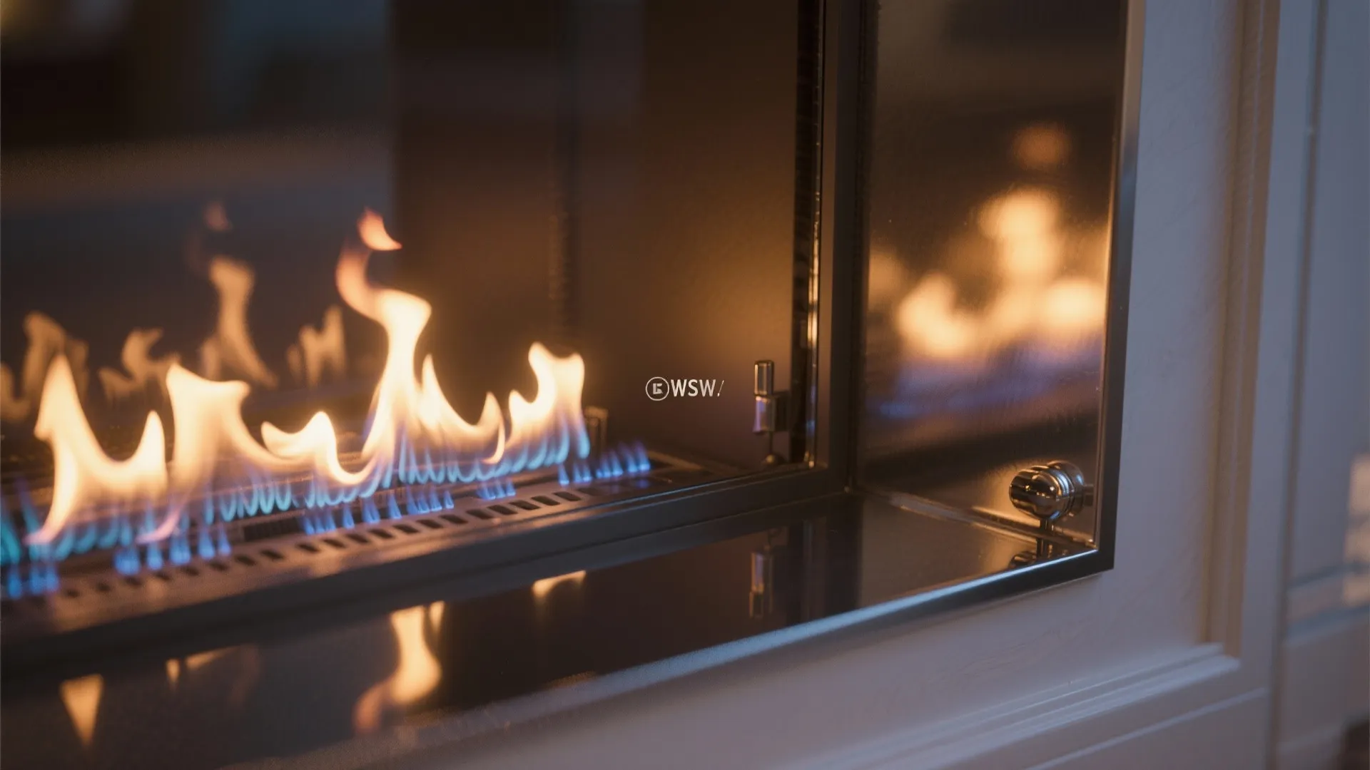 Glass‑Front Insert with Reflective Back Panel