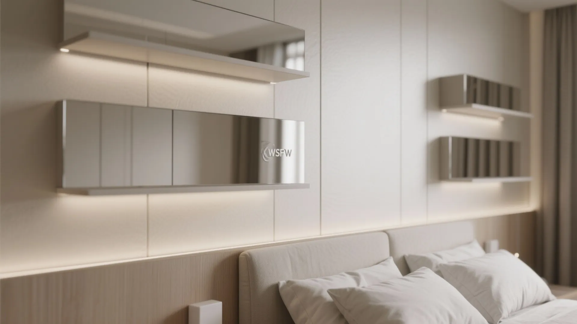 8. Mirror Panels on Walls