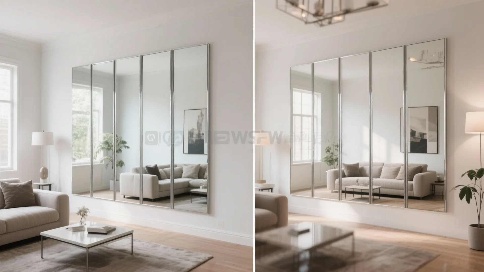 10. Mirror Panels with Silver Frames