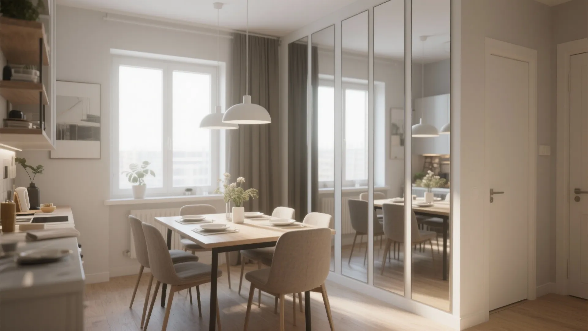 Mirror Panels for Space Illusion