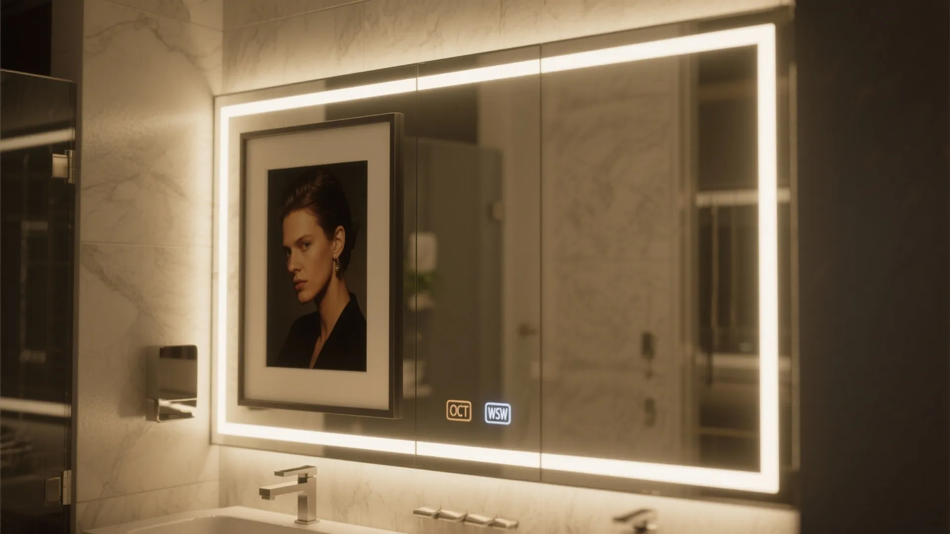 4. Integrate photos with mirrors and lighting