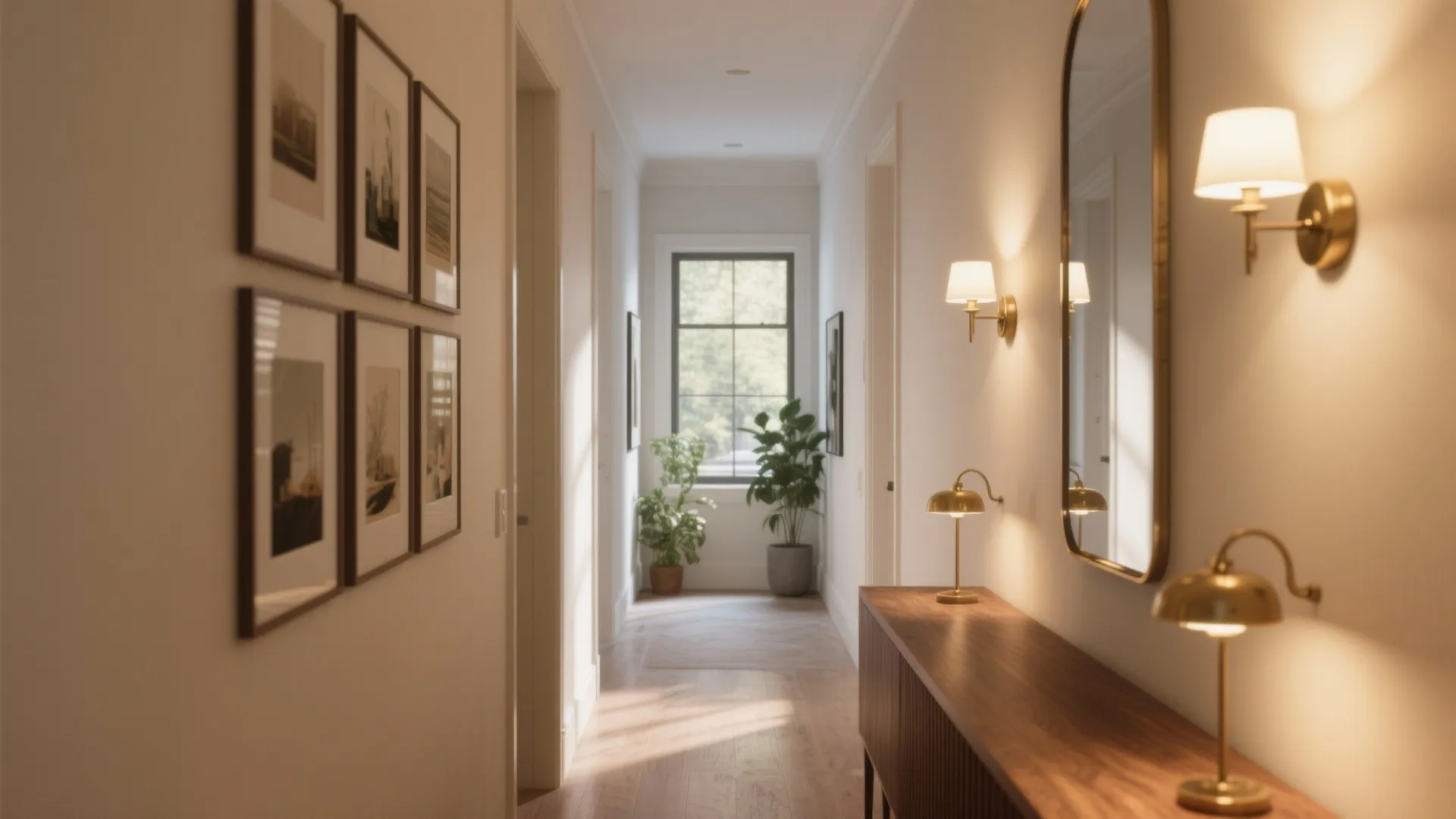 Mirrors, Picture Lights, and Glass Accents for Brightness