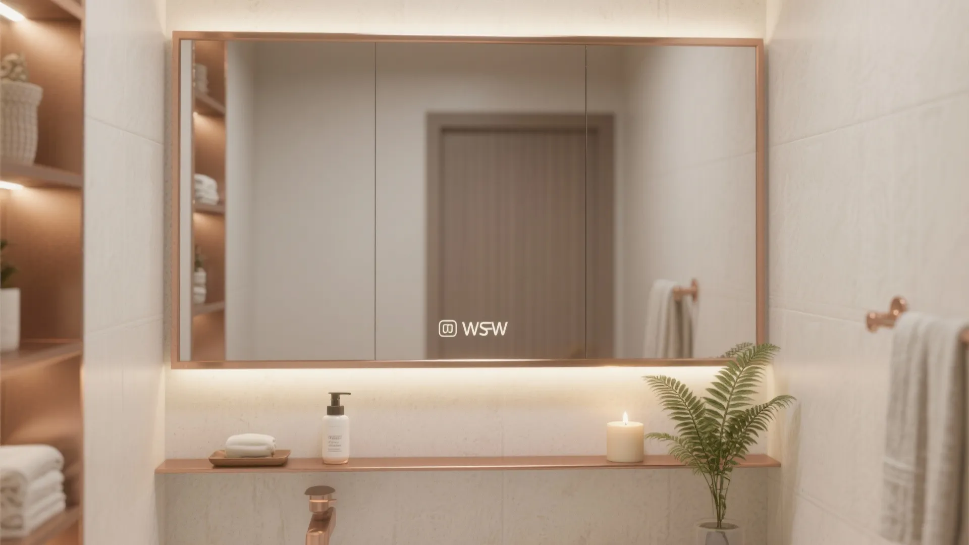 Mirrors, Light, and a POP Ledge That Doubles as a Shelf