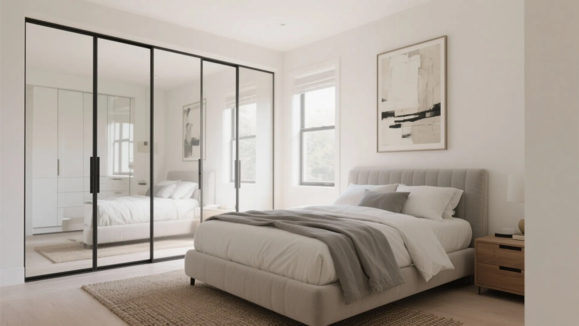 Reflective planes and a quiet palette