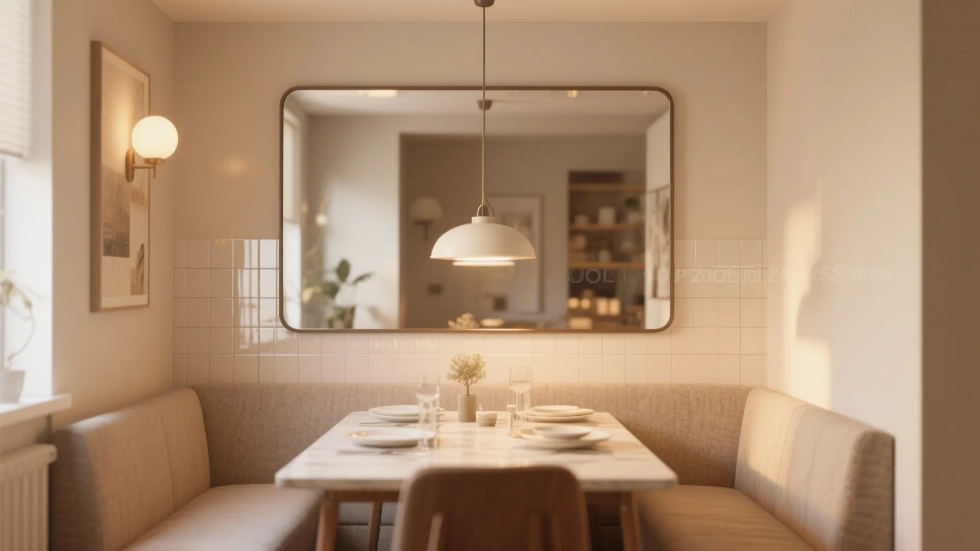 3. Mirrors and reflective finishes to amplify light