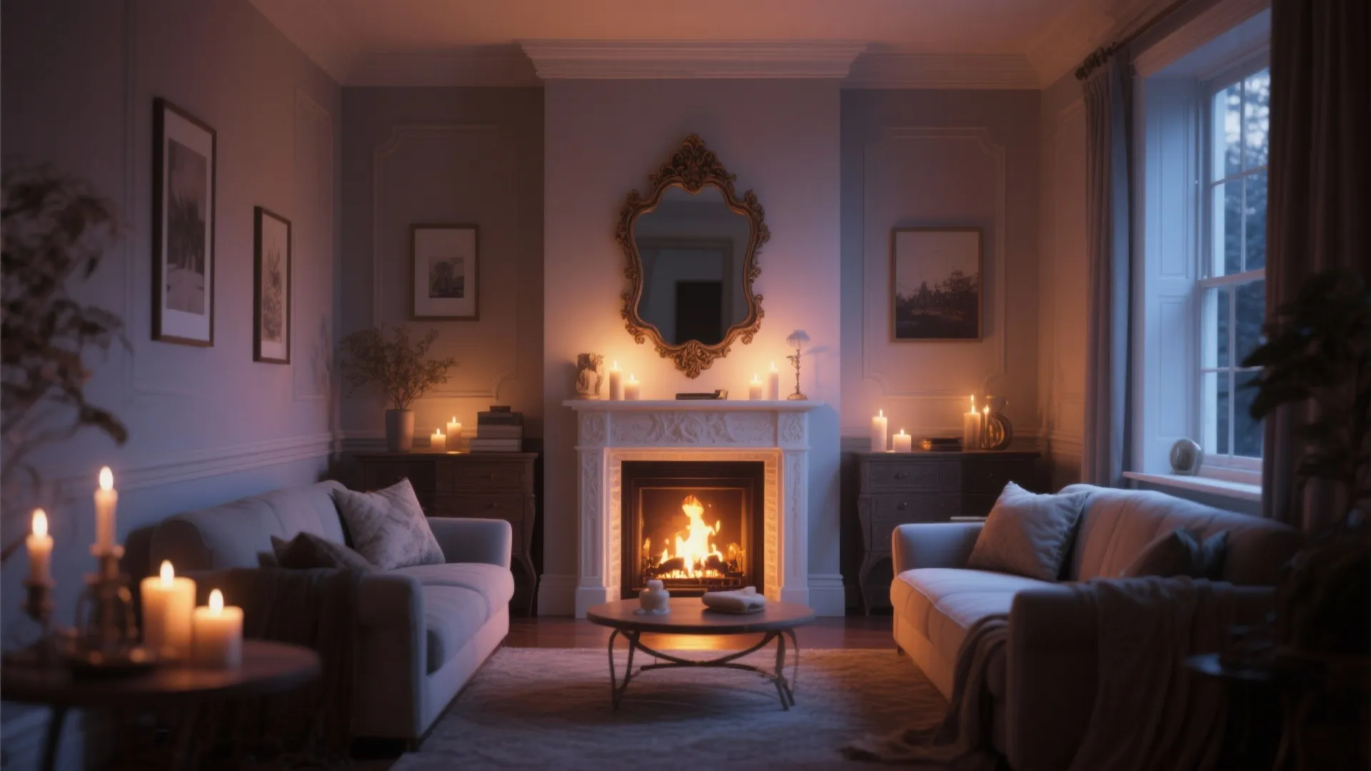 4. Mirror Placement to Reflect Firelight