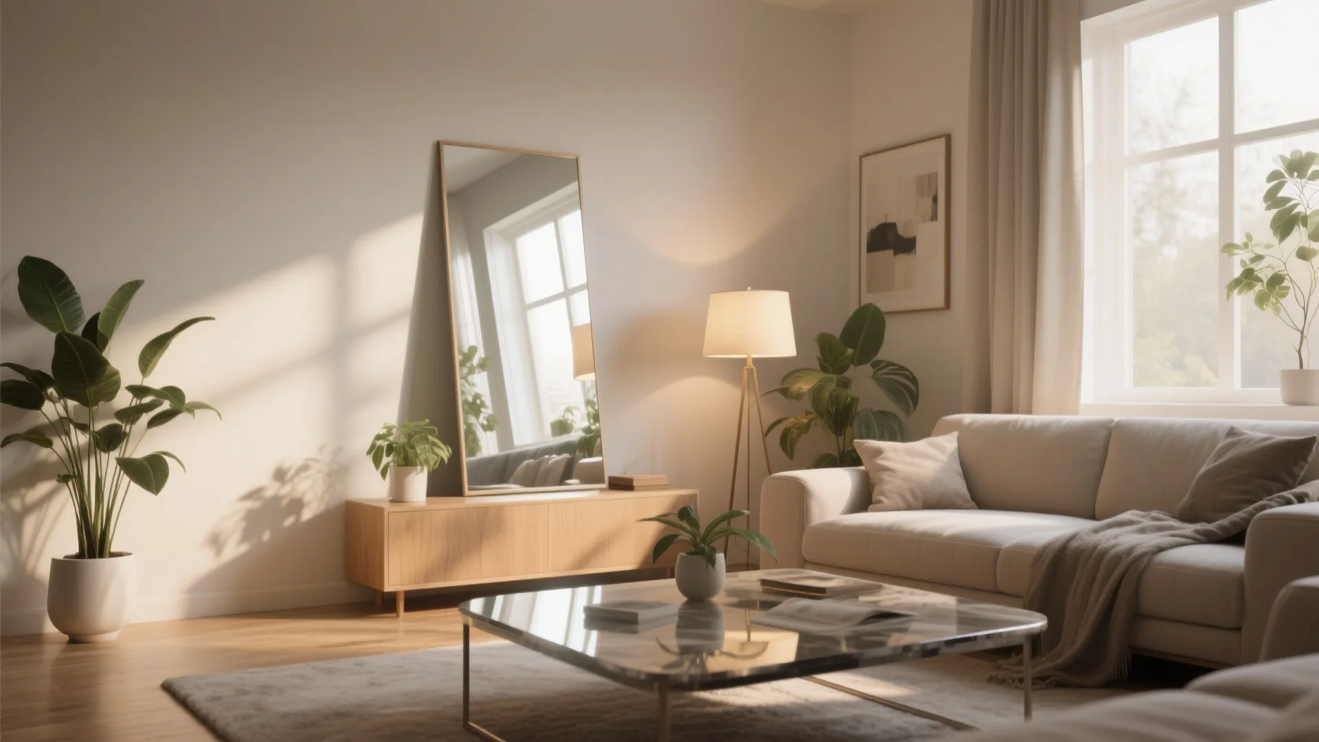 4. Bring in reflected light with mirrors and glossy surfaces