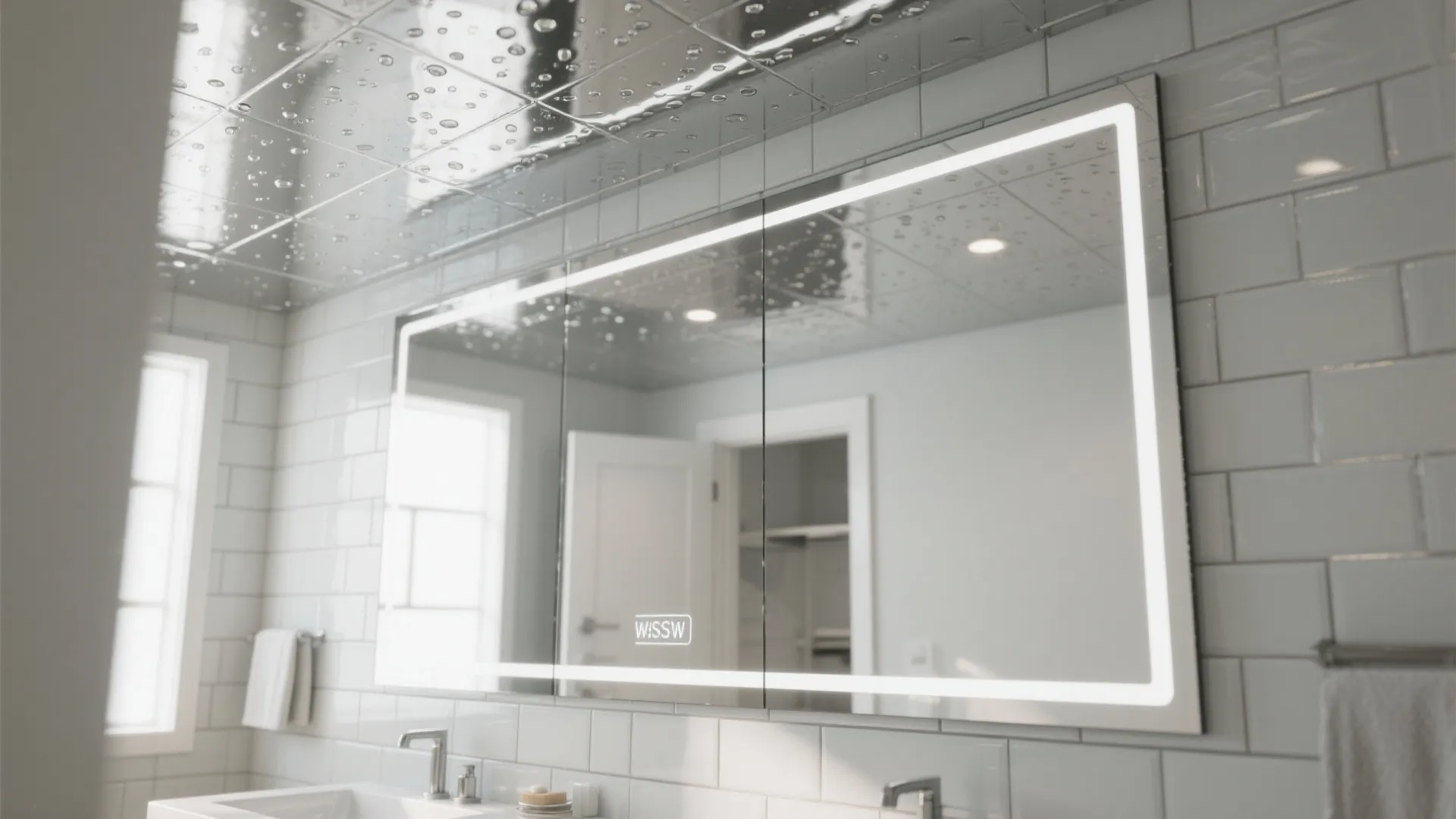 3. Large mirrors and reflective finishes