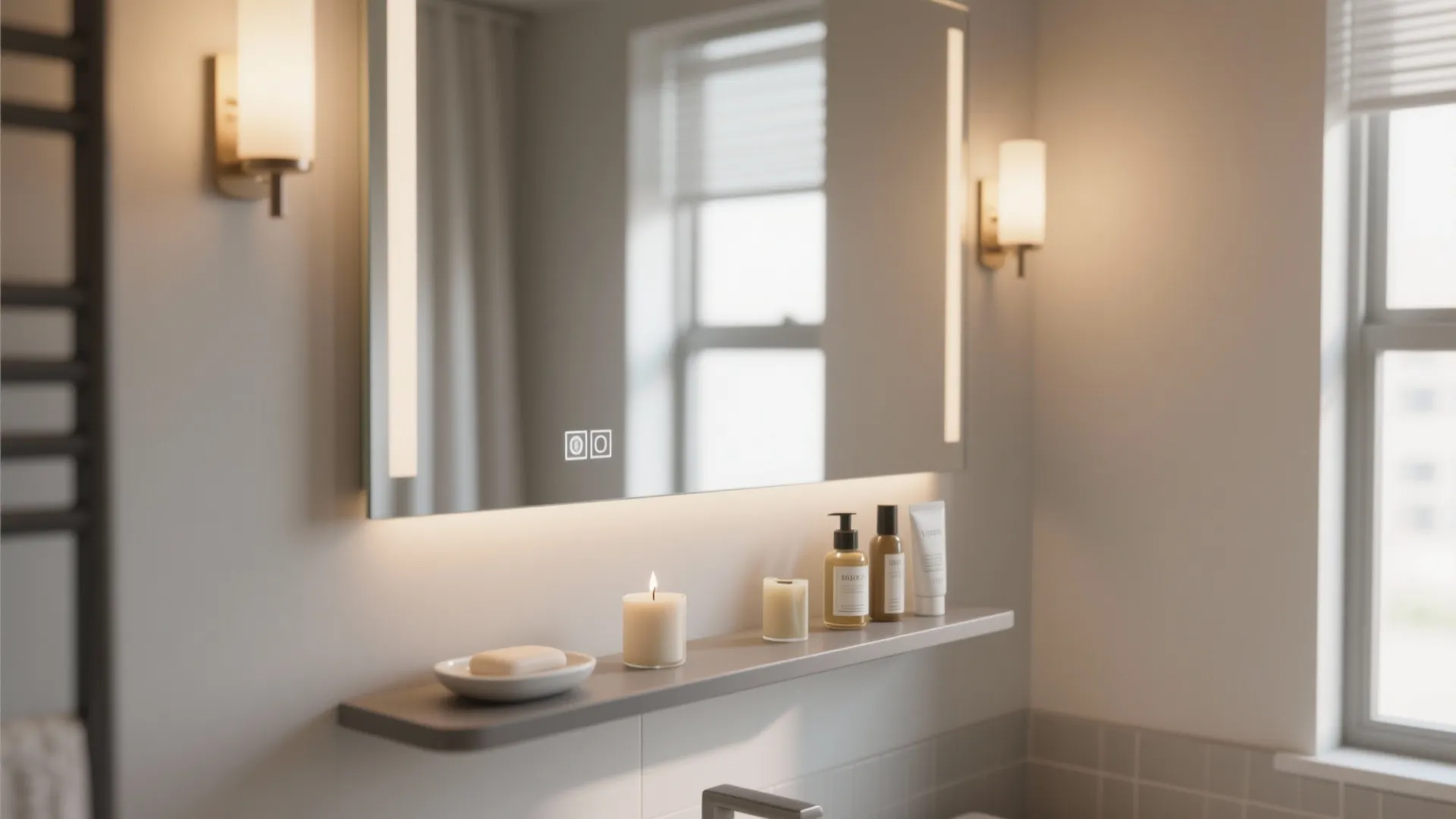 2. Mirror with a Shelf