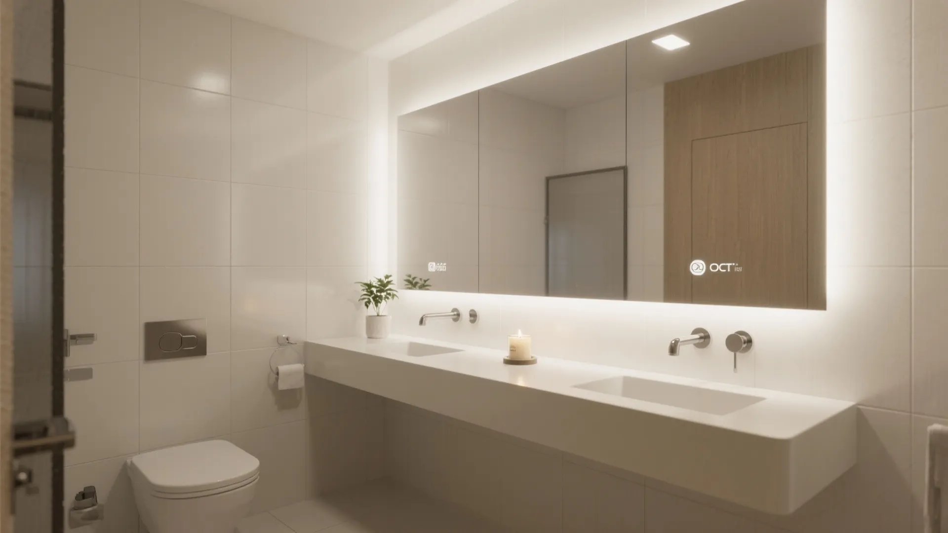 4) Mirror, Shelf, and Light-Bounce: Make a Small Bathroom Feel Bigger