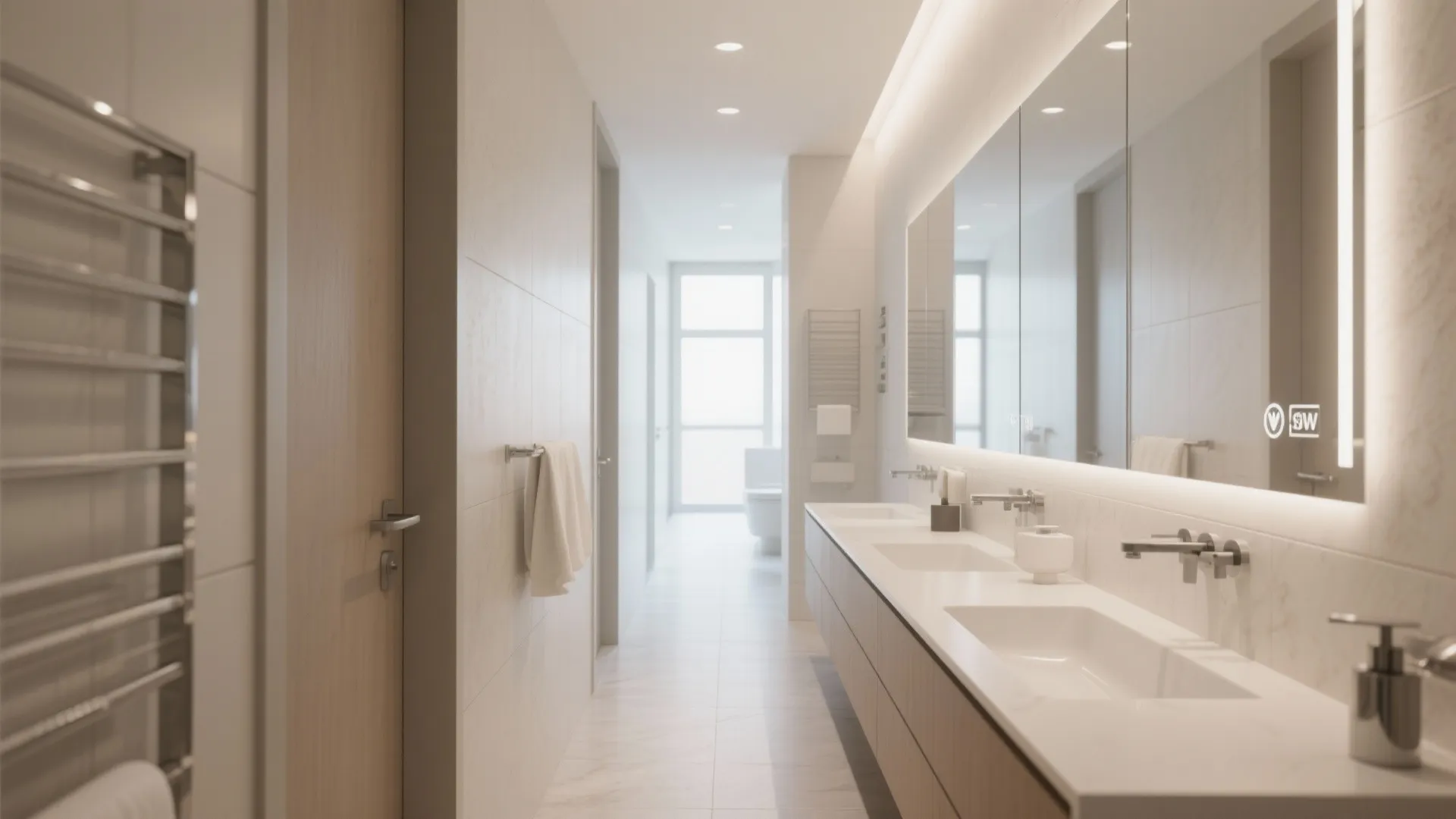 5. Mirrors Along the Side Wall