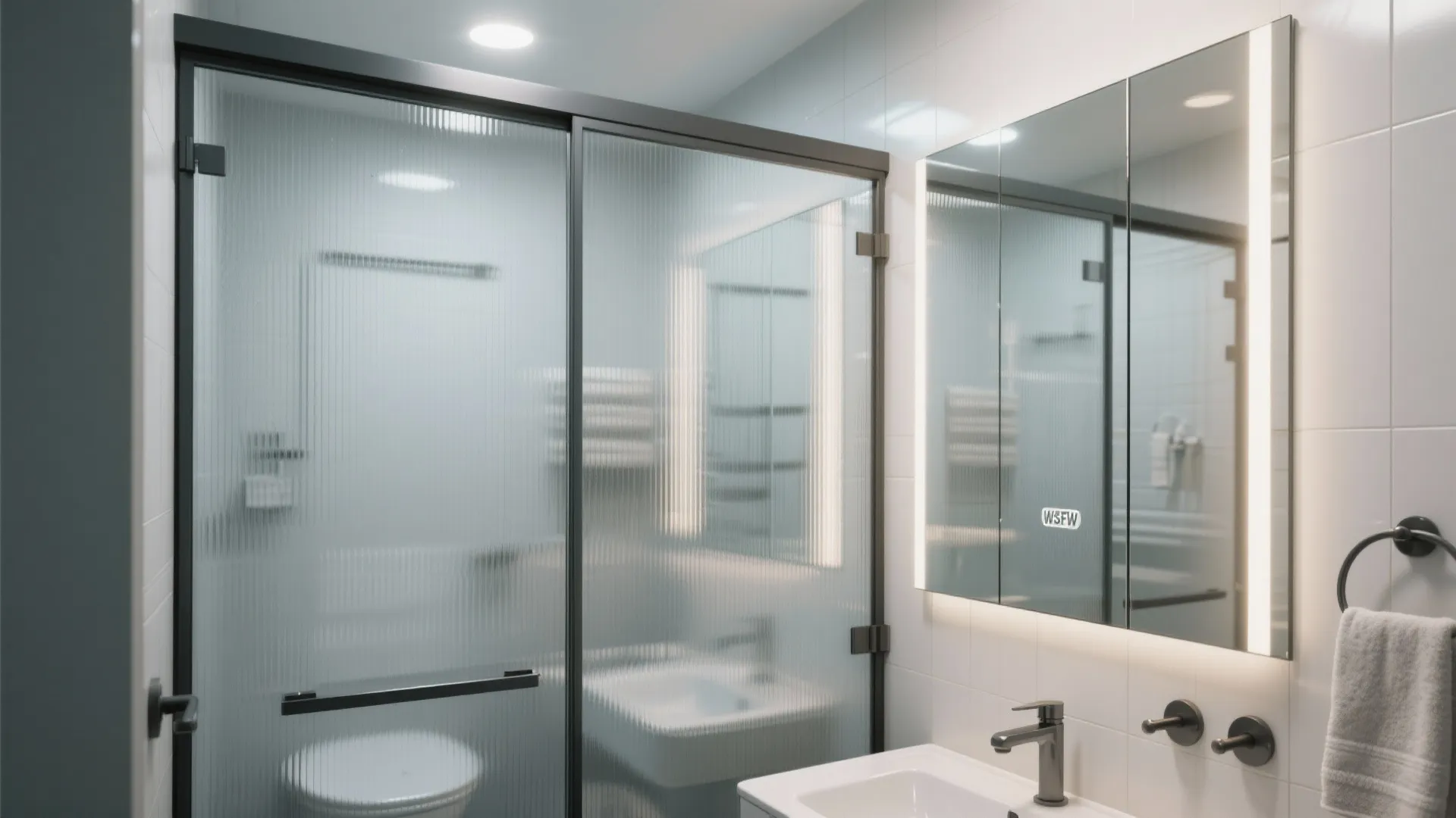 2. Mirror-front sliding doors to double duty as reflection