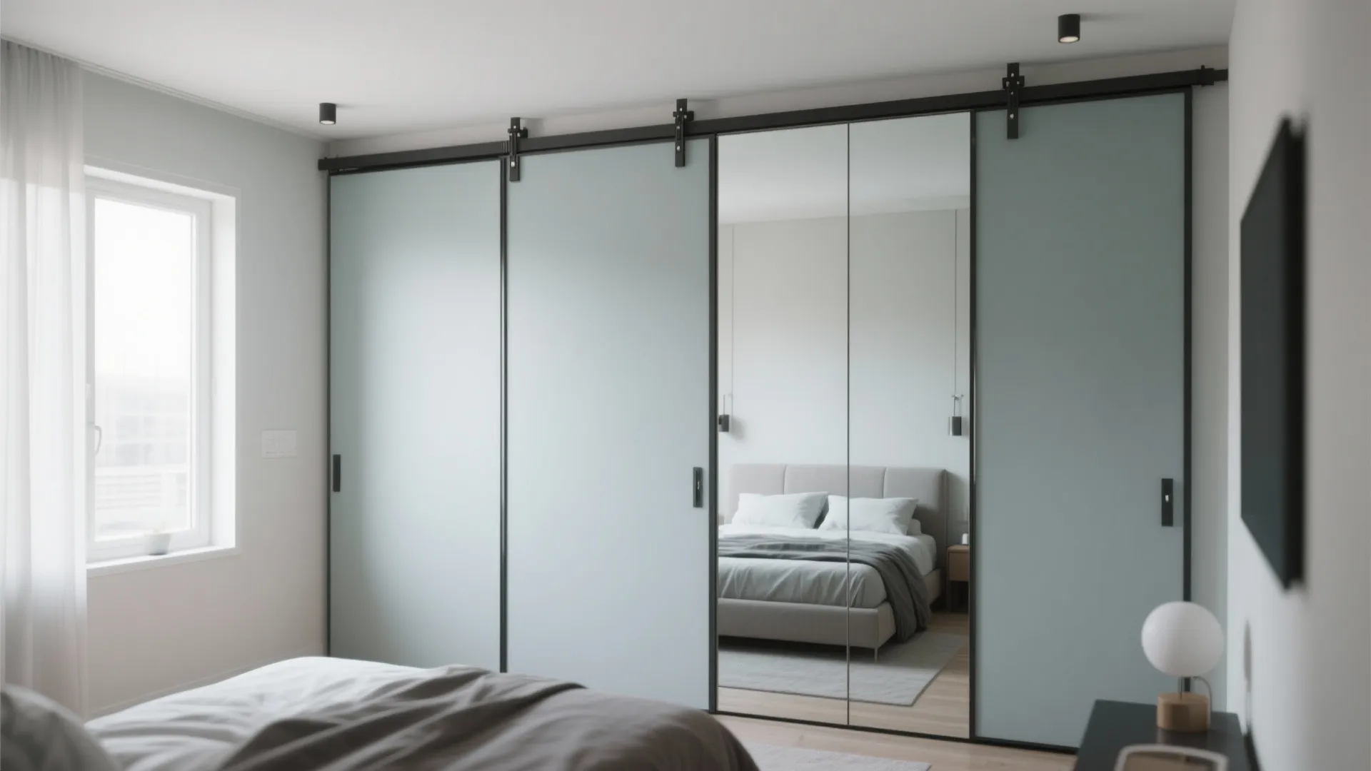 5. Mirror or Panel Sliding Door