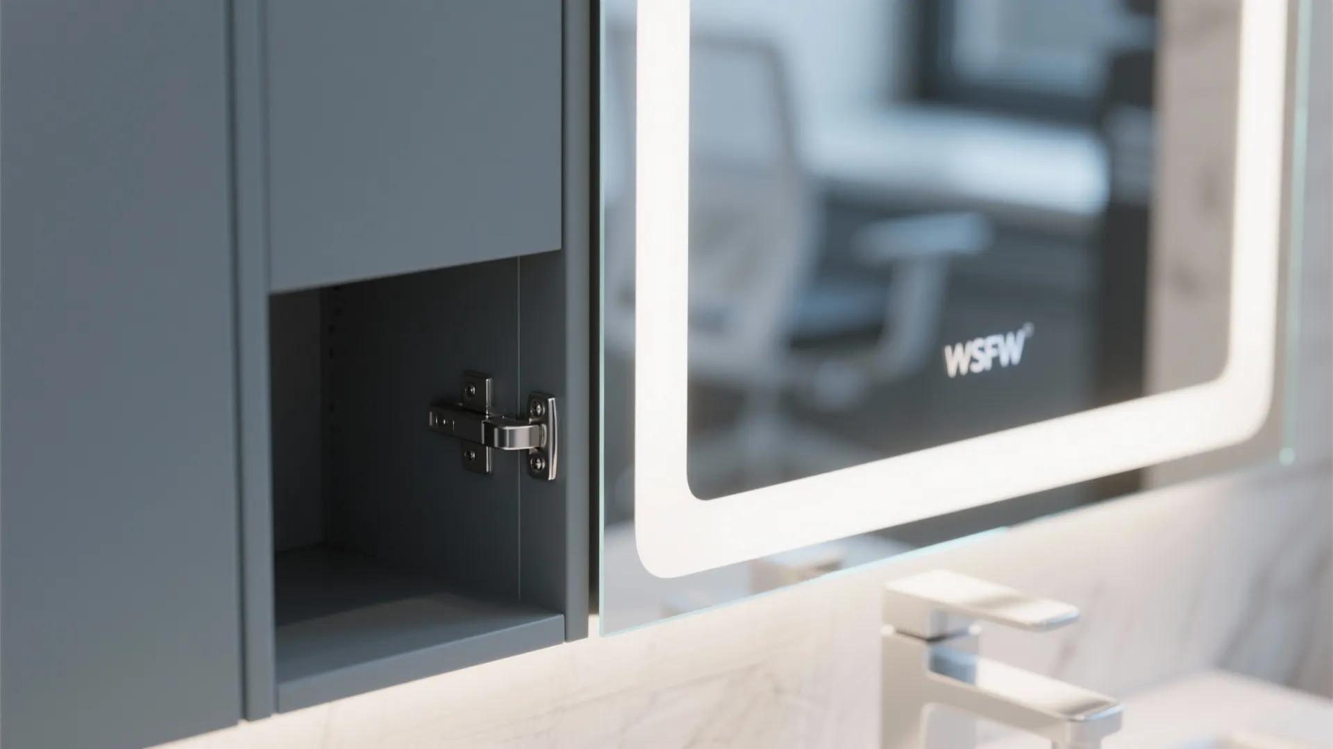 3. Built-In Storage Behind Mirrors