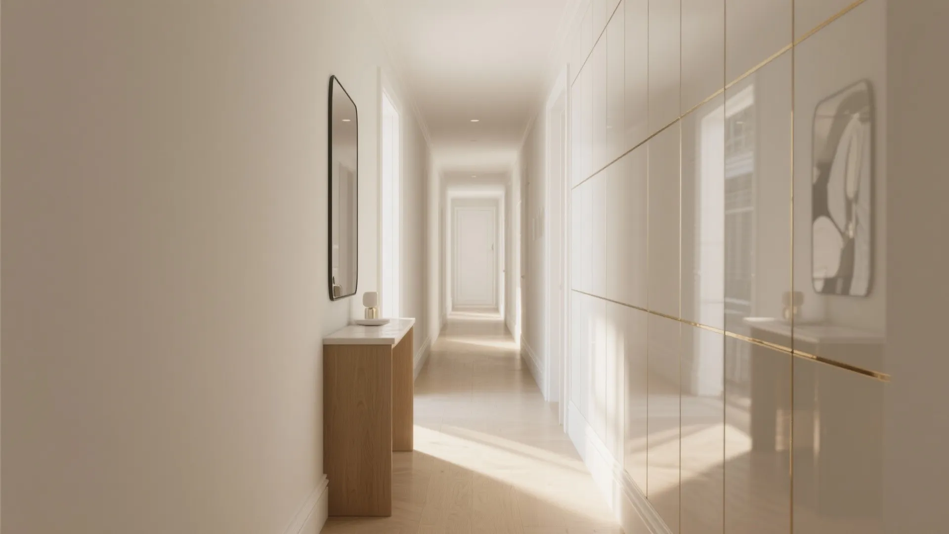 Mirrors, Gloss, and Light Paint for Visual Stretch