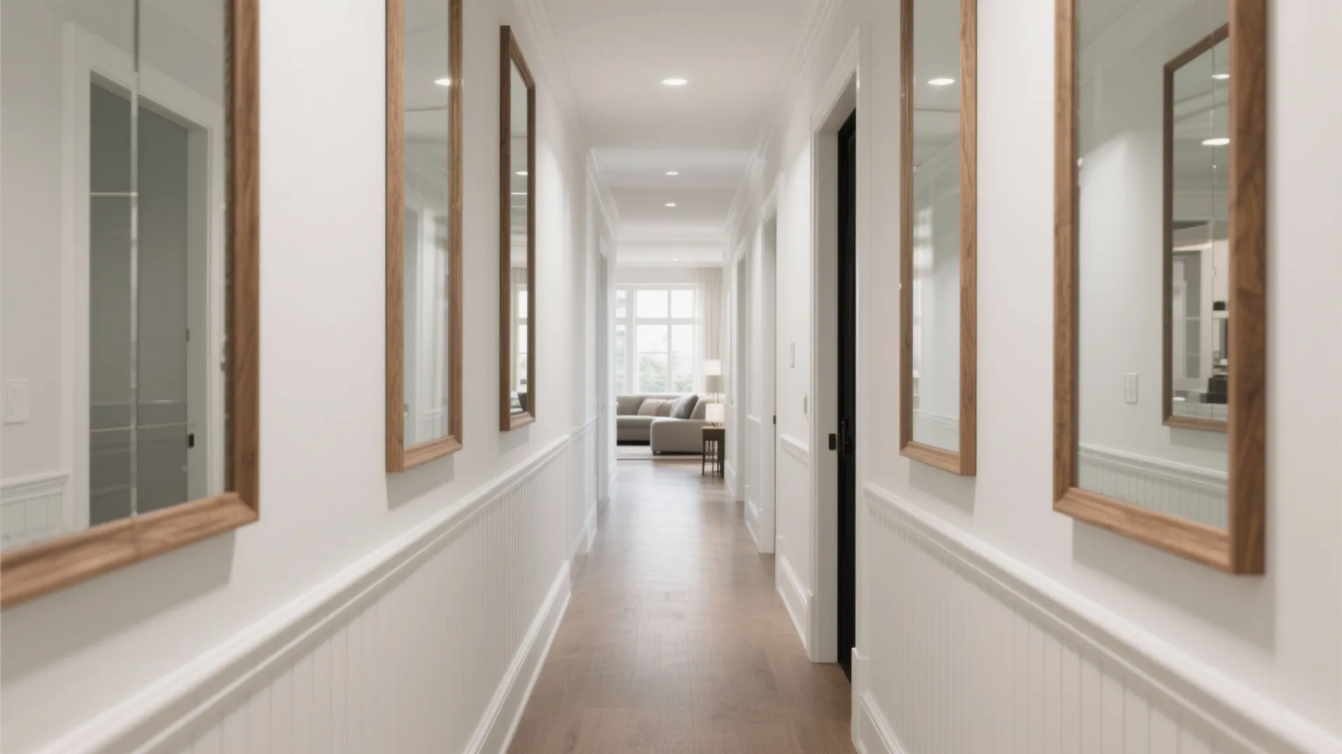 Mirrored and Glass Insets to Add Depth